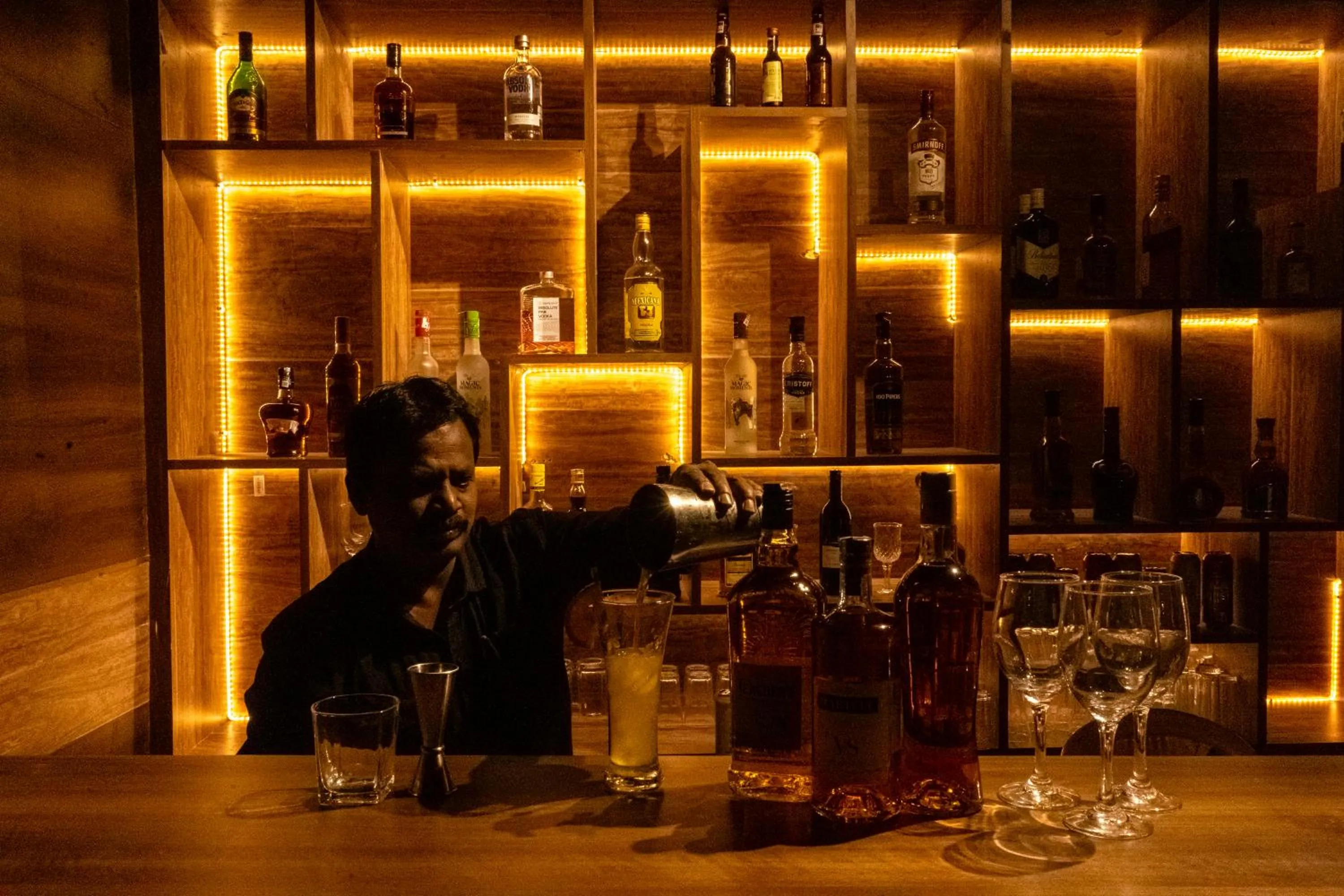 Lounge or bar in Moskva Hotel