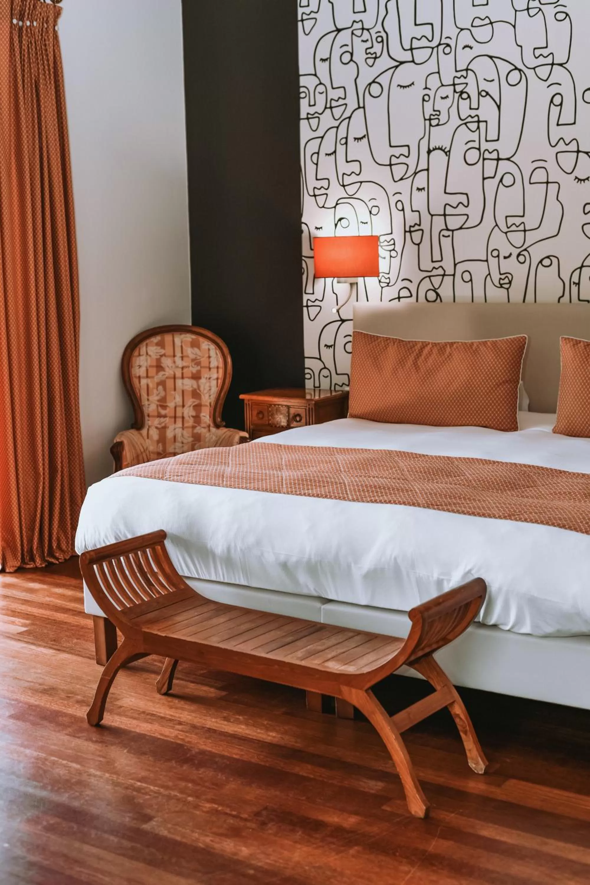 Photo of the whole room, Bed in Hôtel Les Frères Ibarboure