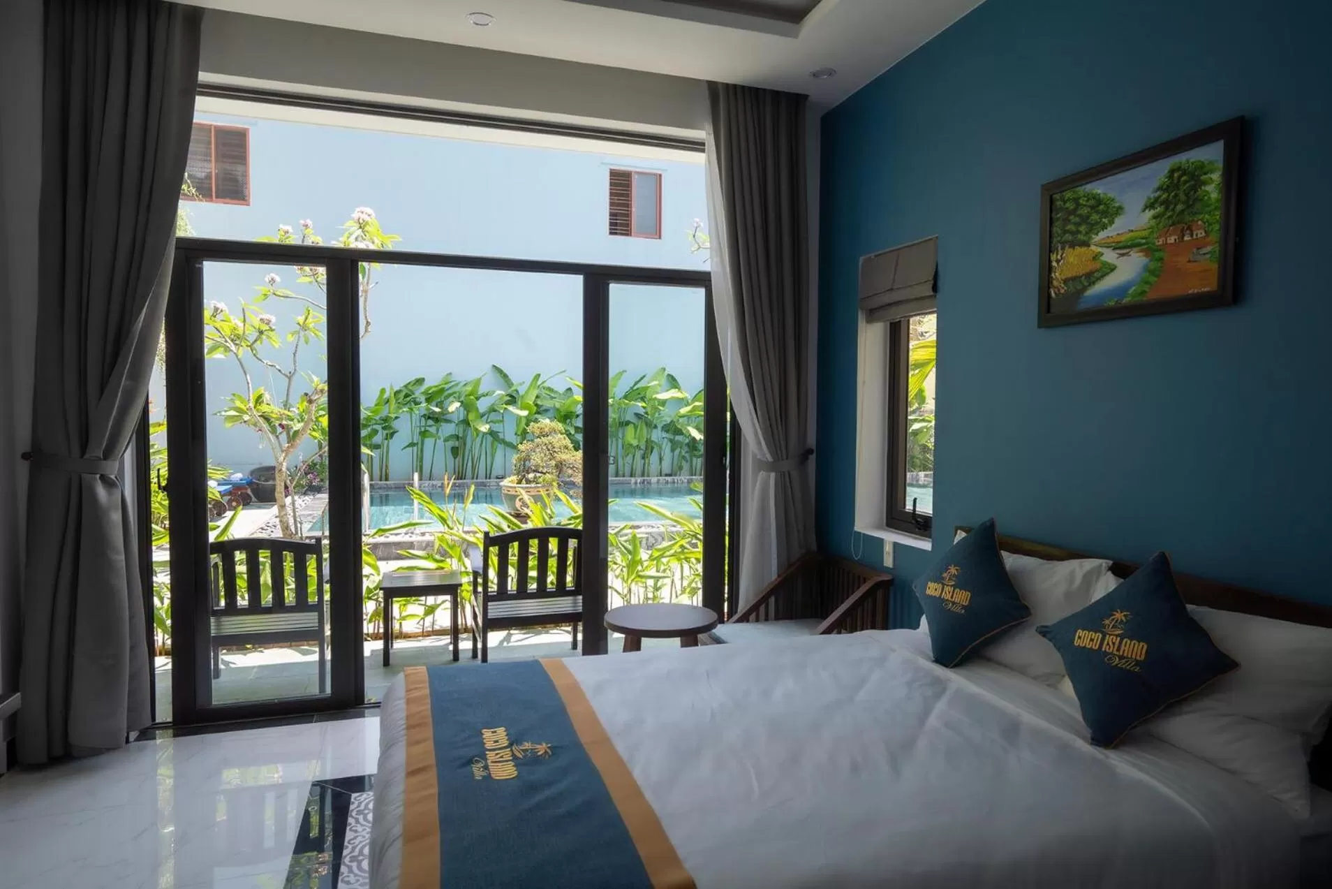 Bed in Coco Island Villa