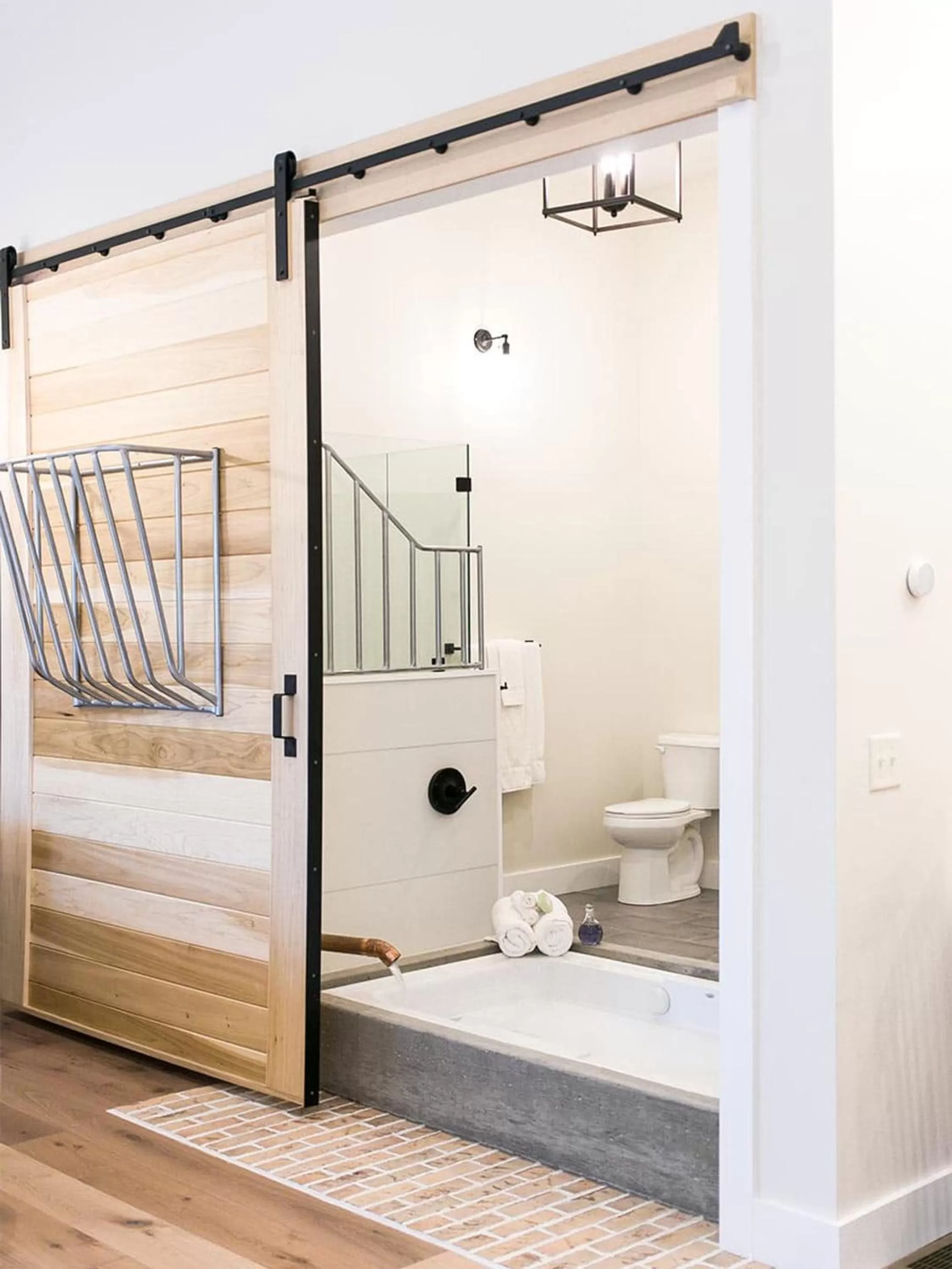 Bathroom in Farmhouse Suites by Amish Country Lodging