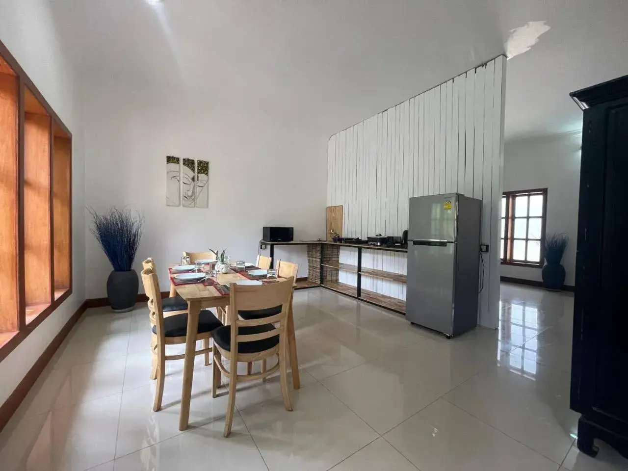 Kitchen or kitchenette, Dining Area in La Rivière d' Angkor Resort