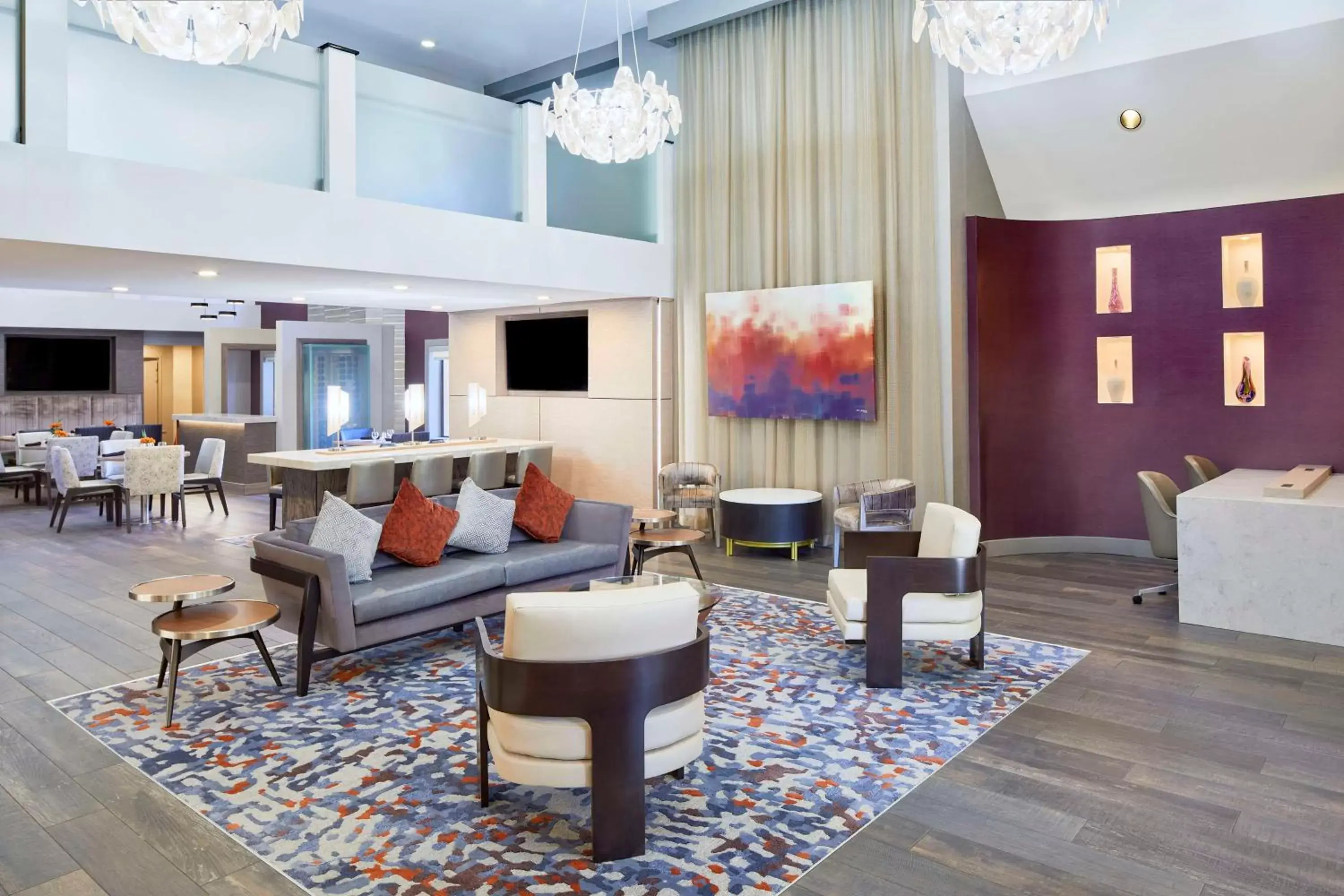 Lobby or reception, Lounge/Bar in DoubleTree by Hilton Atlanta Alpharetta-Windward