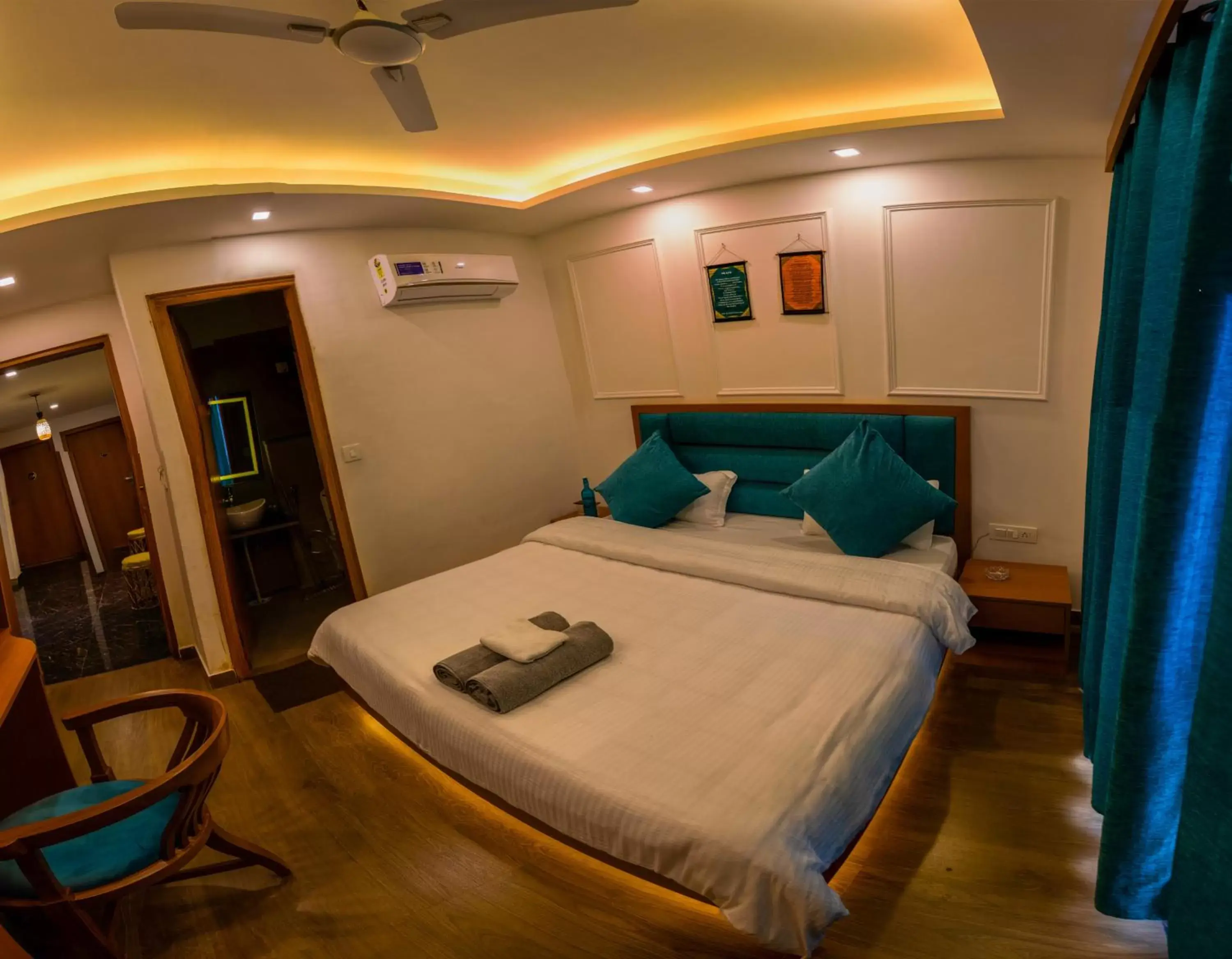 Bed in Hotel The Moksham Bed in Hotel The Moksham