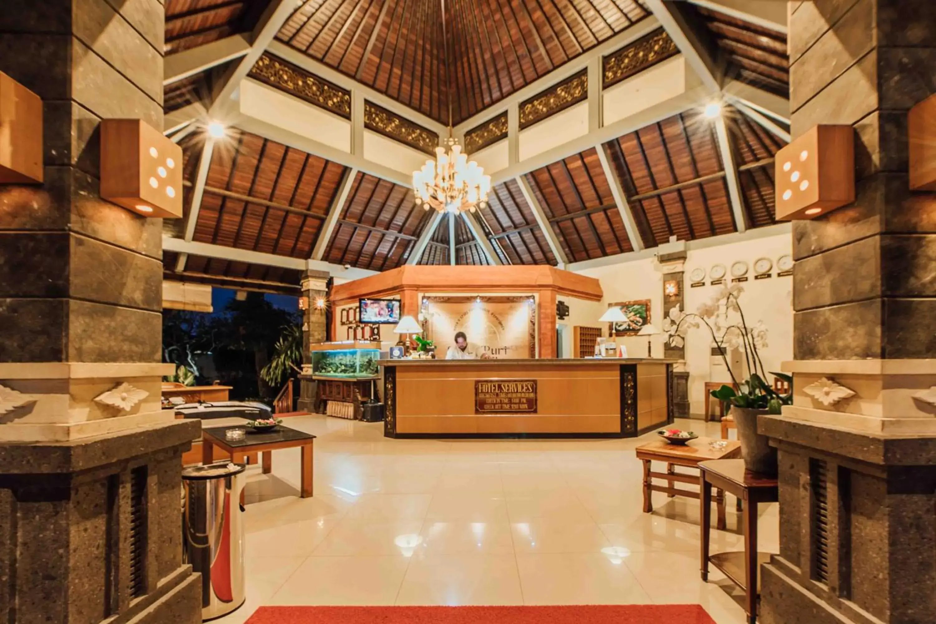 Lobby or reception in Kuta Puri Bungalows, Villas and Resort