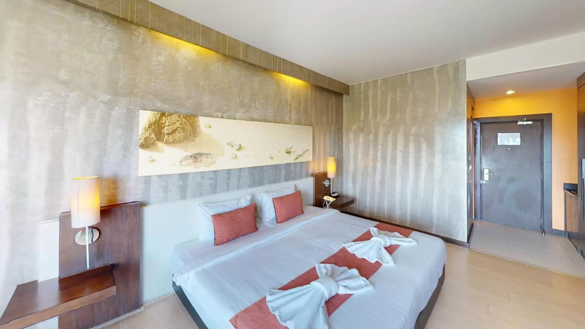 Bed in Sala at Hua Hin Serviced Apartment & Hotel