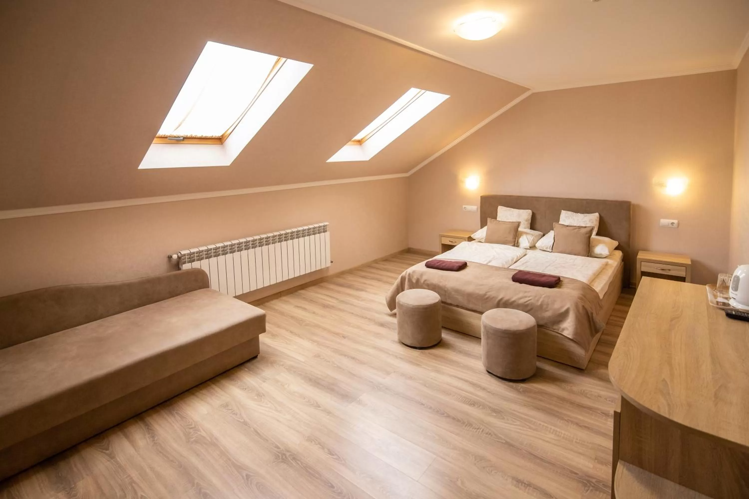 Photo of the whole room, Bed in Praktik Hotel & Restaurant