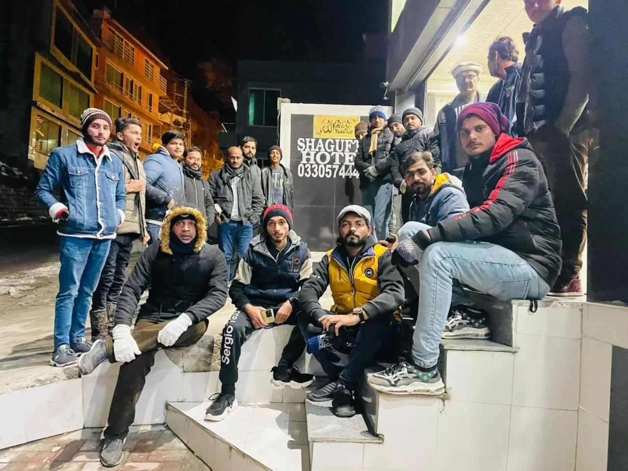 group of guests in Shagufta Hotel Murree