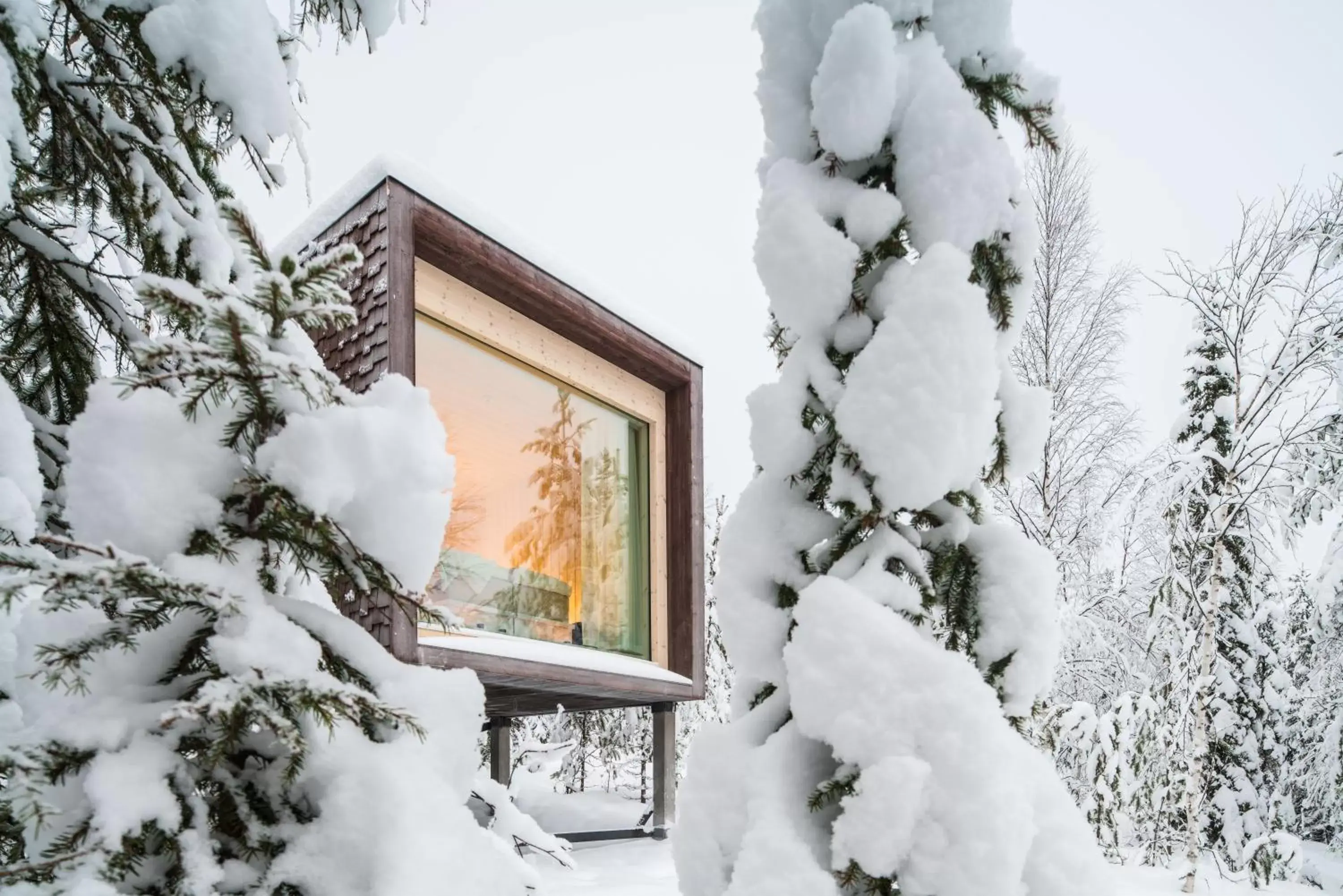 Property building, Winter in Arctic TreeHouse Hotel