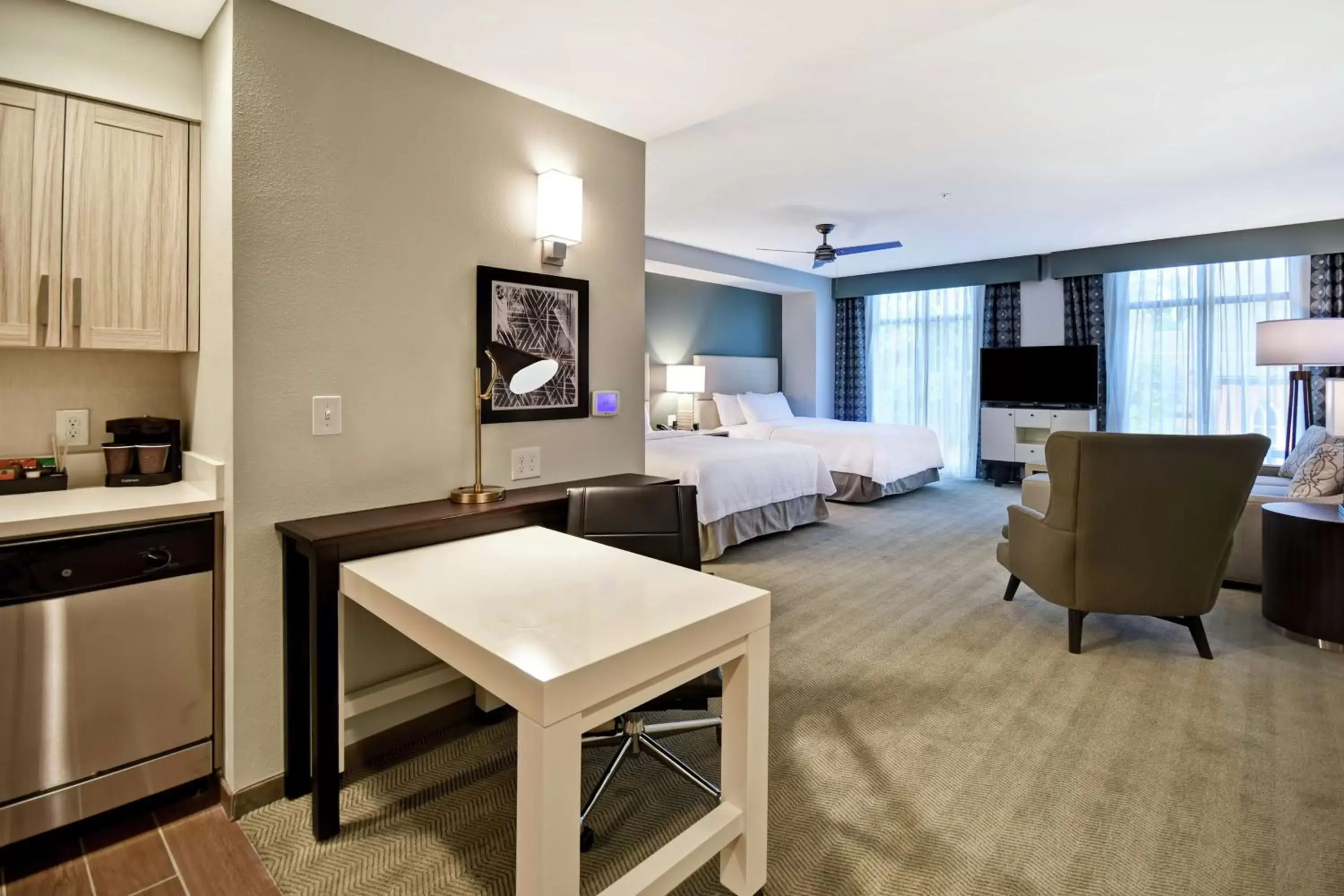 Bed in Homewood Suites By Hilton Greenville Downtown