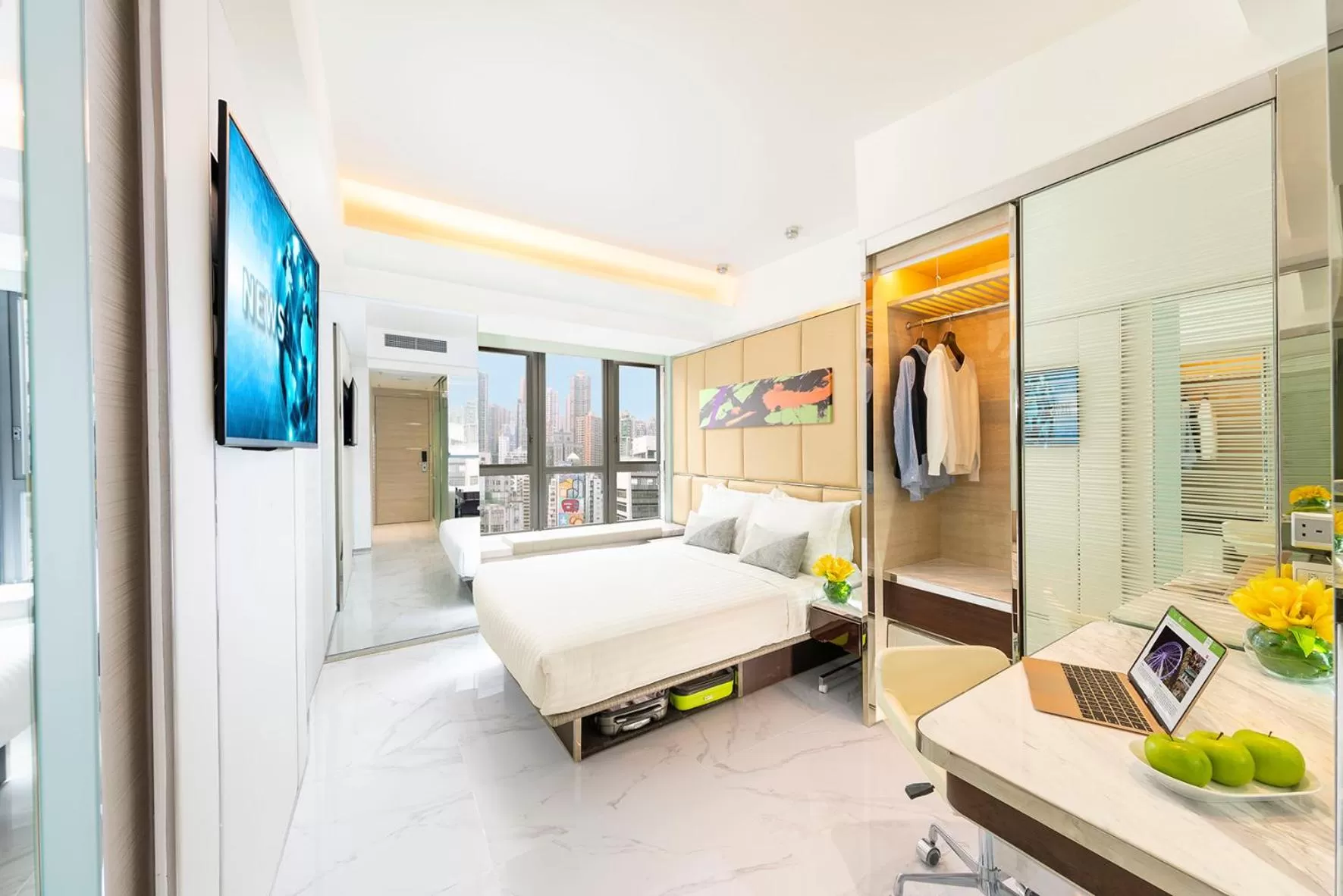 TV and multimedia, Bed in iclub AMTD Sheung Wan Hotel