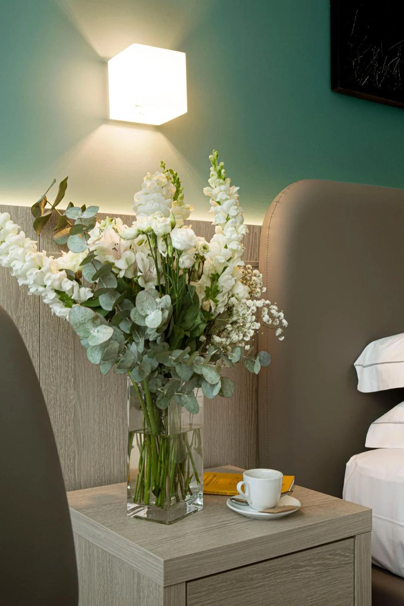 Decorative detail, Bed in Hotel Raffaello