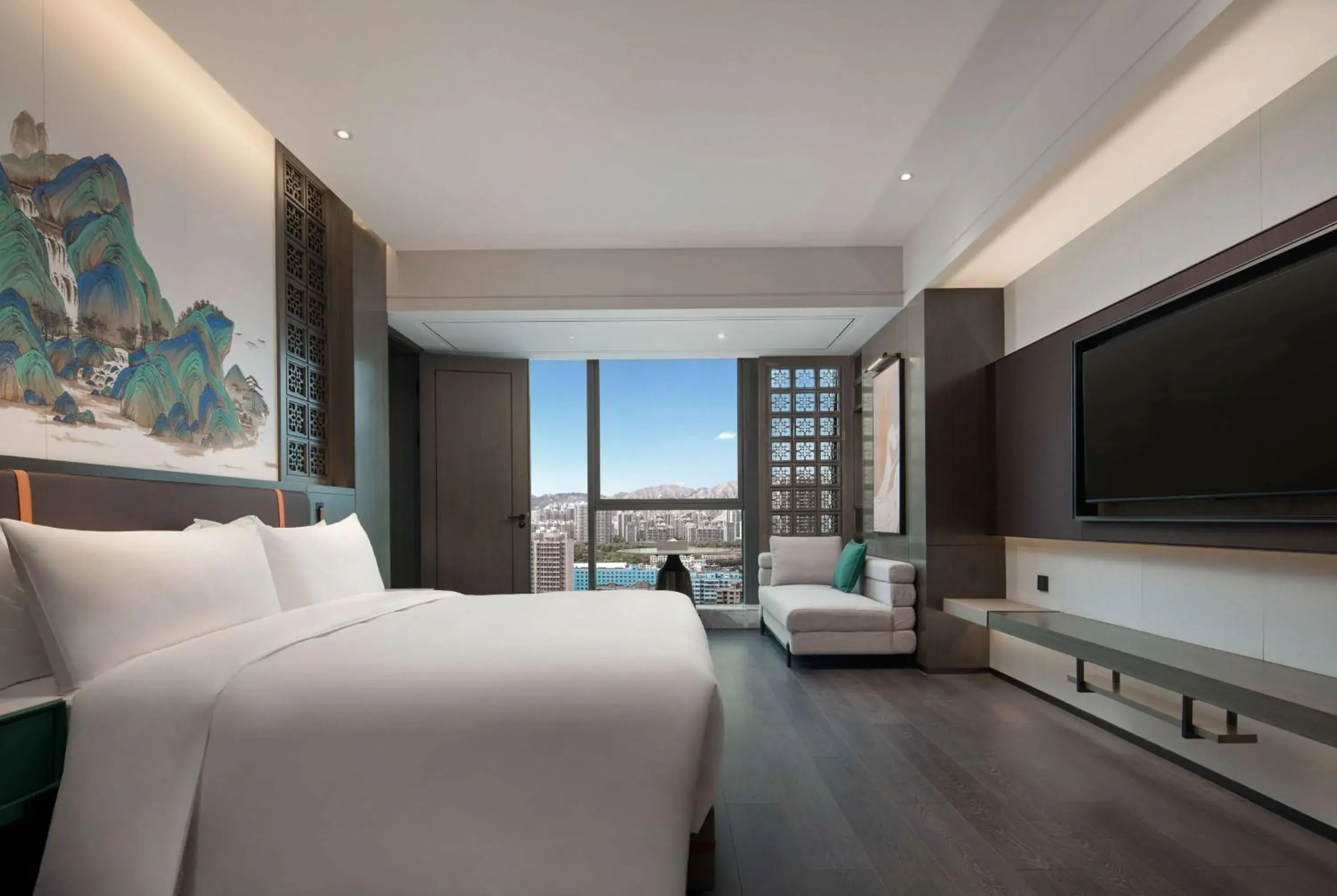 Photo of the whole room, Bed in Wyndham Garden Lanzhou West Railway Station Photo of the whole room, Bed in Wyndham Garden Lanzhou West Railway Station