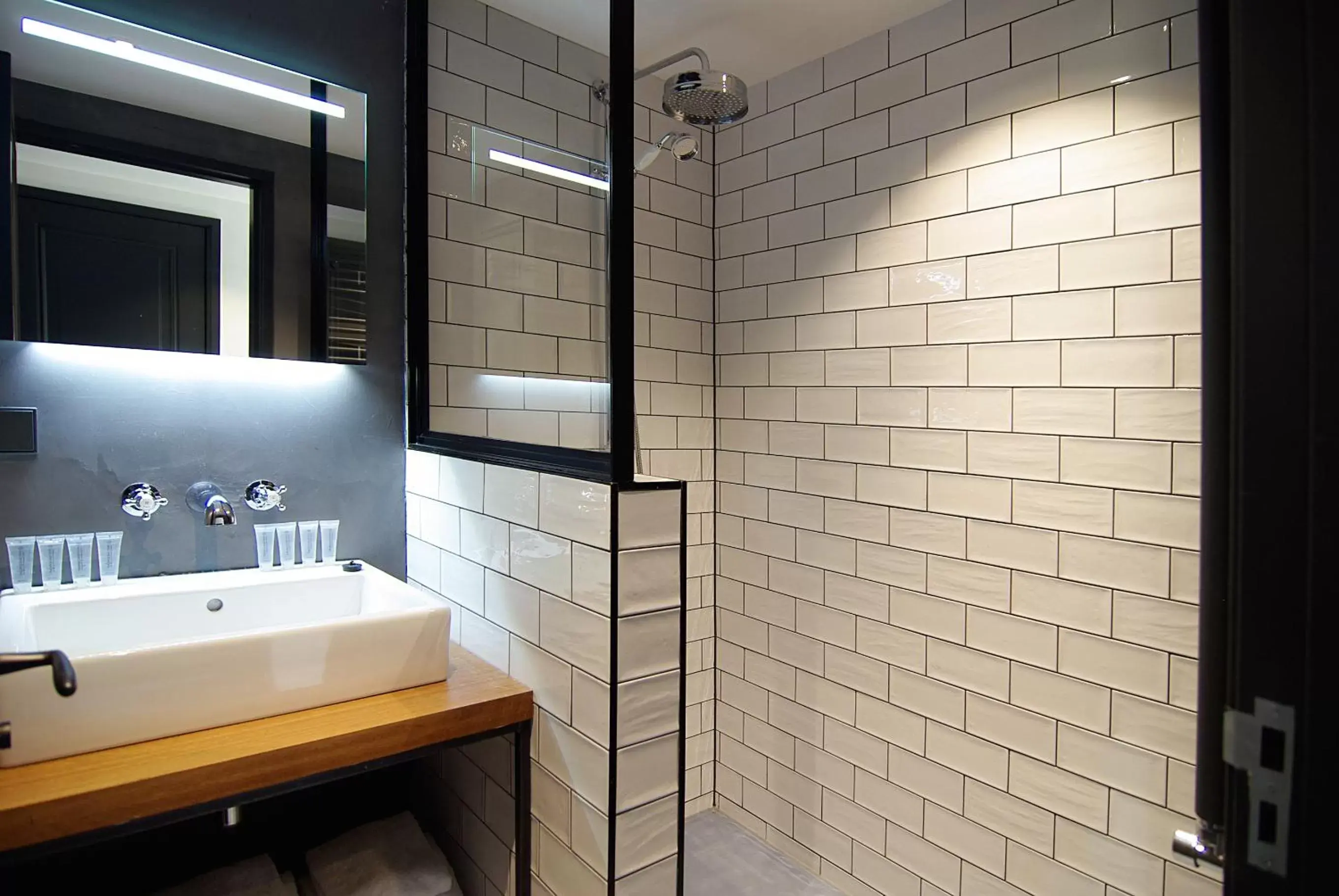 Shower, Bathroom in Authentic Farmhouse - De Vergulden Eenhoorn