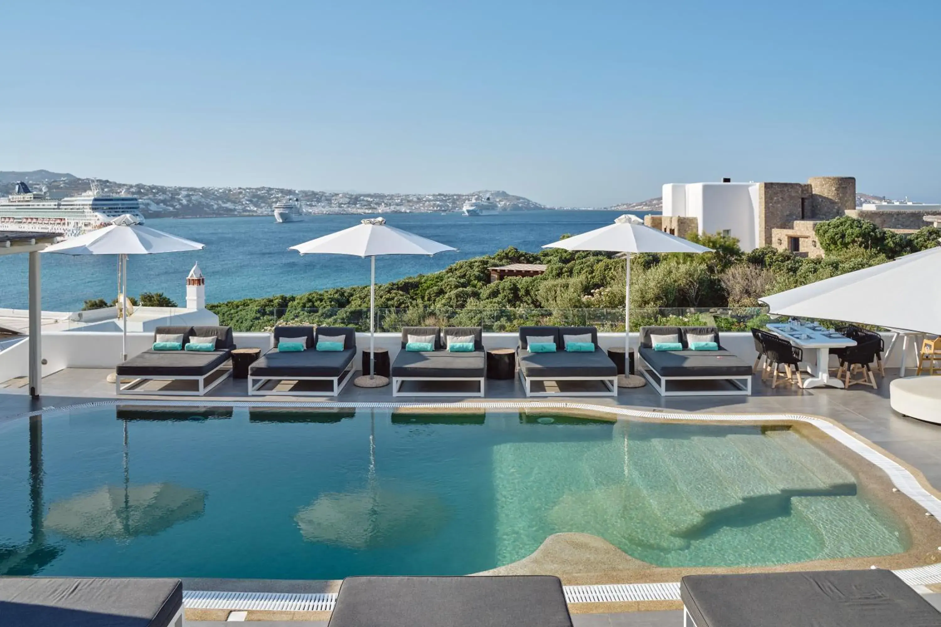 Swimming Pool in Mykonos Princess Hotel