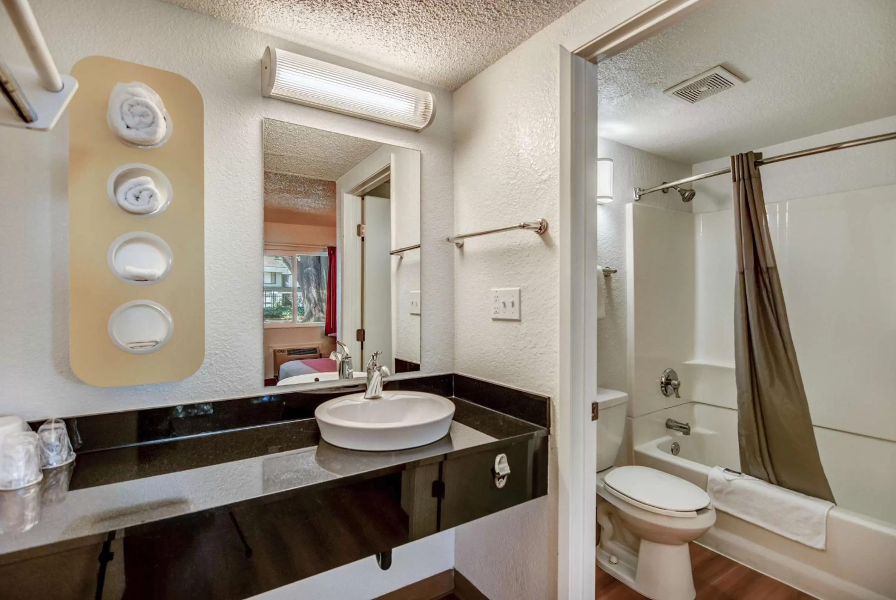 Shower in Motel 6-Stockton, CA - North