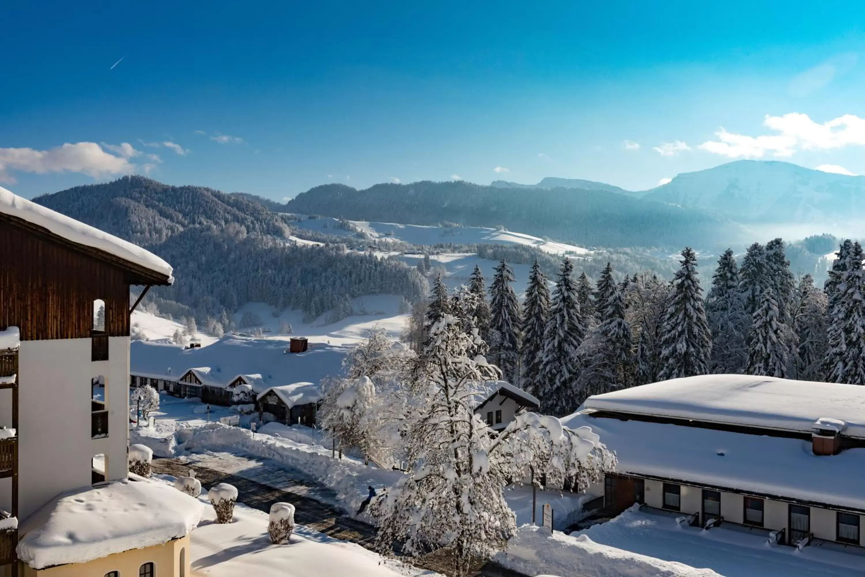 Property building, Winter in MONDI Resort und Chalet Oberstaufen