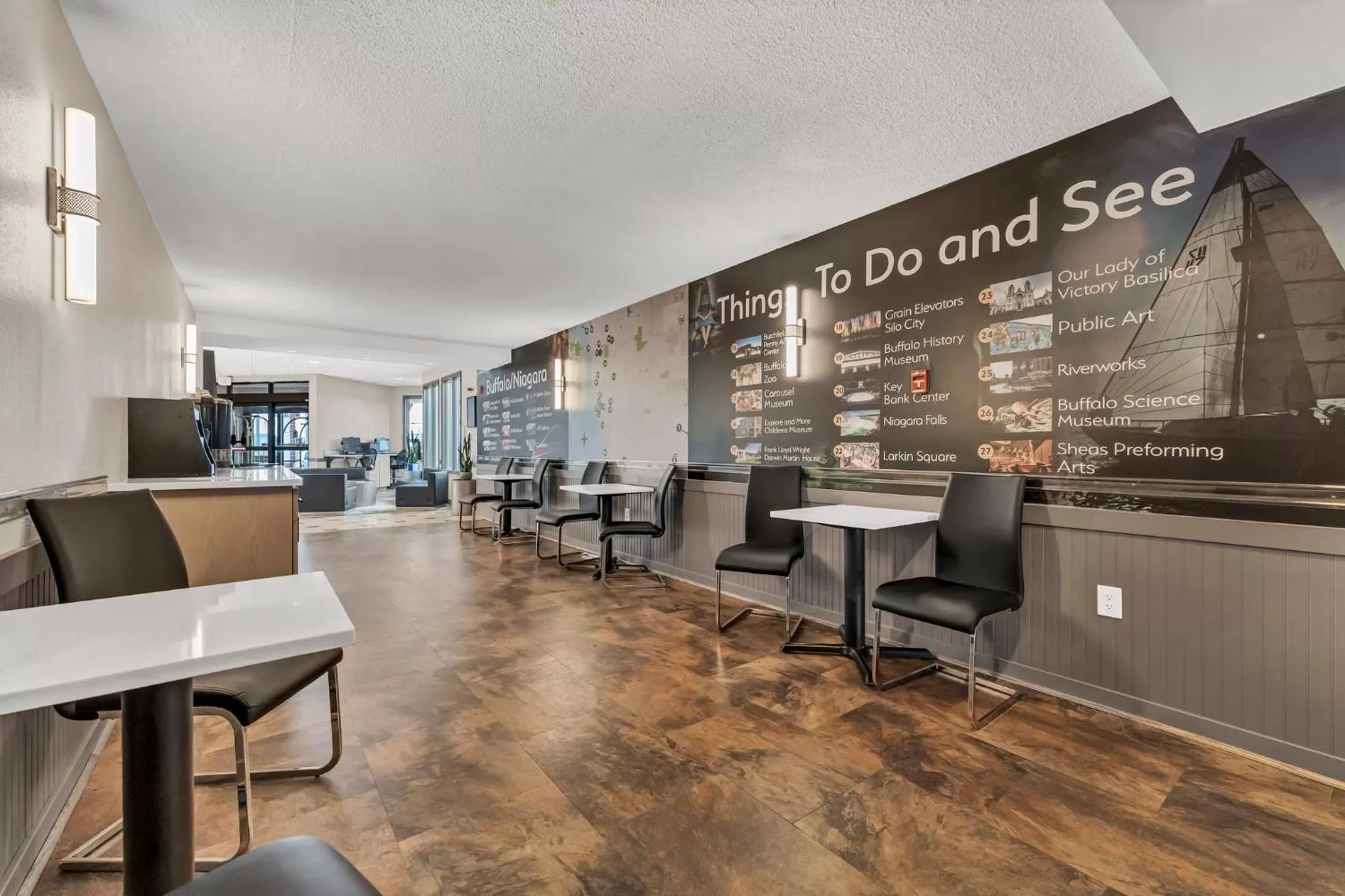 Lobby or reception in Buffalo Airport Hotel