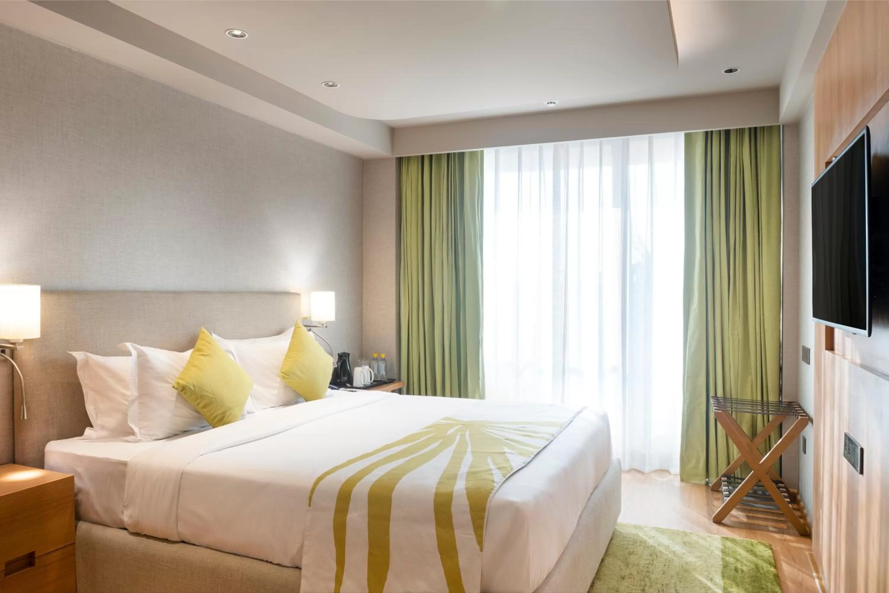 City view, Bed in Modi Yoga Retreat Rishikesh