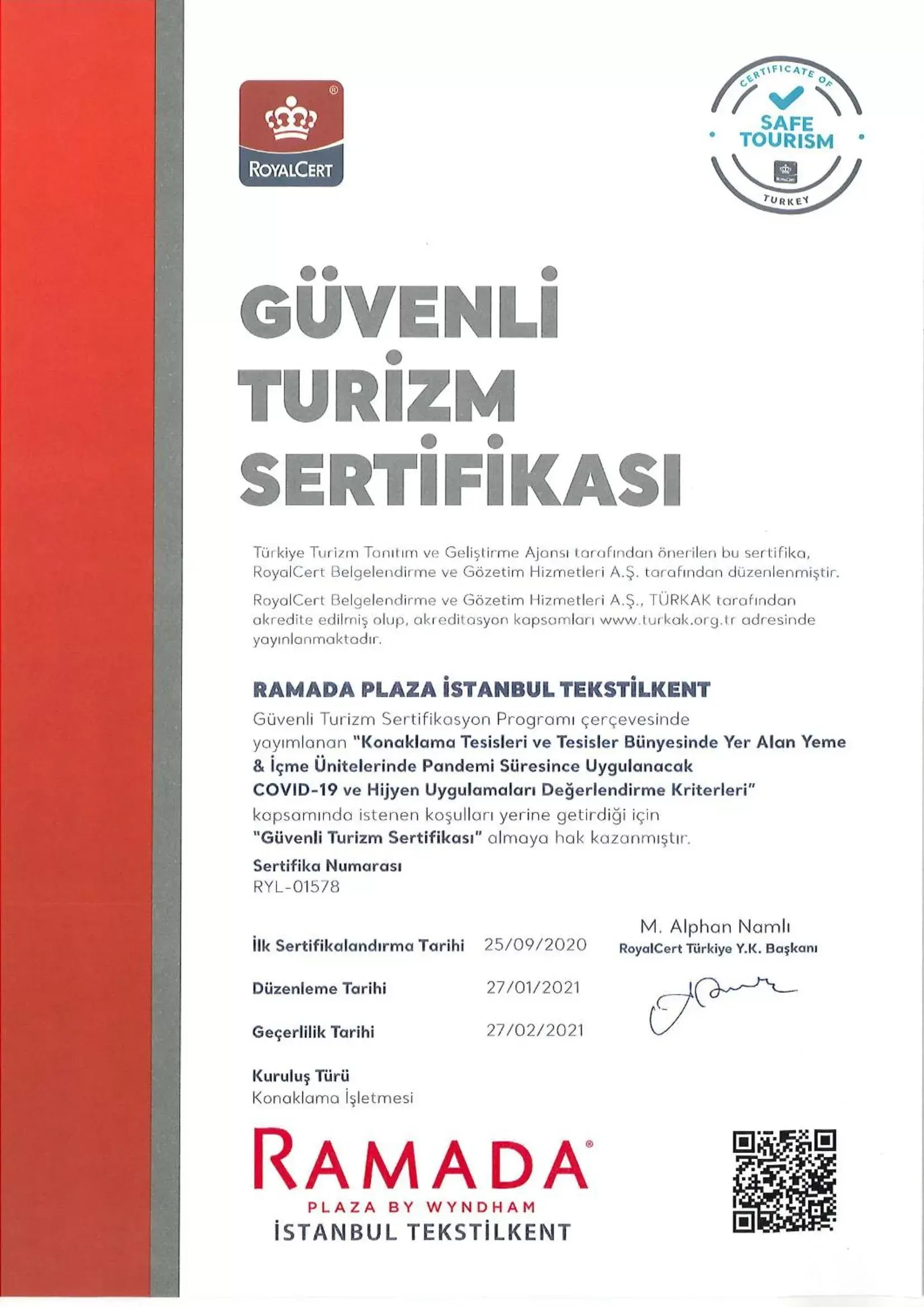 Logo/Certificate/Sign in Ramada Plaza By Wyndham Istanbul Tekstilkent