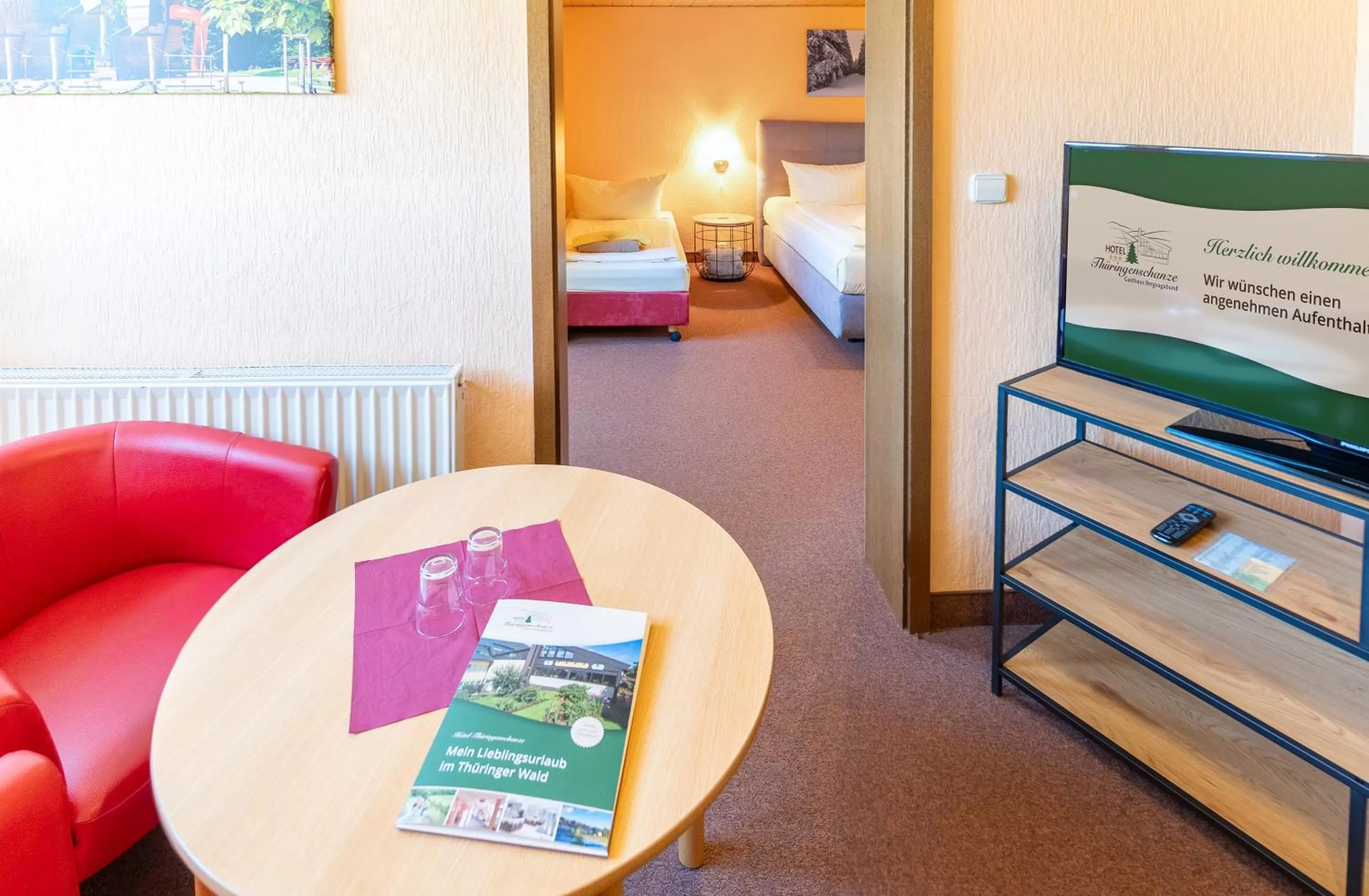 Decorative detail, Bed in Hotel Thüringenschanze