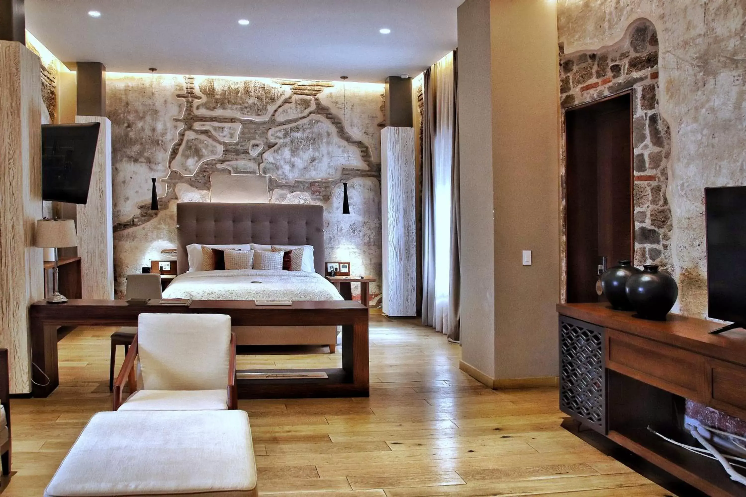 Bed in Cartesiano Boutique & Wellness Hotel