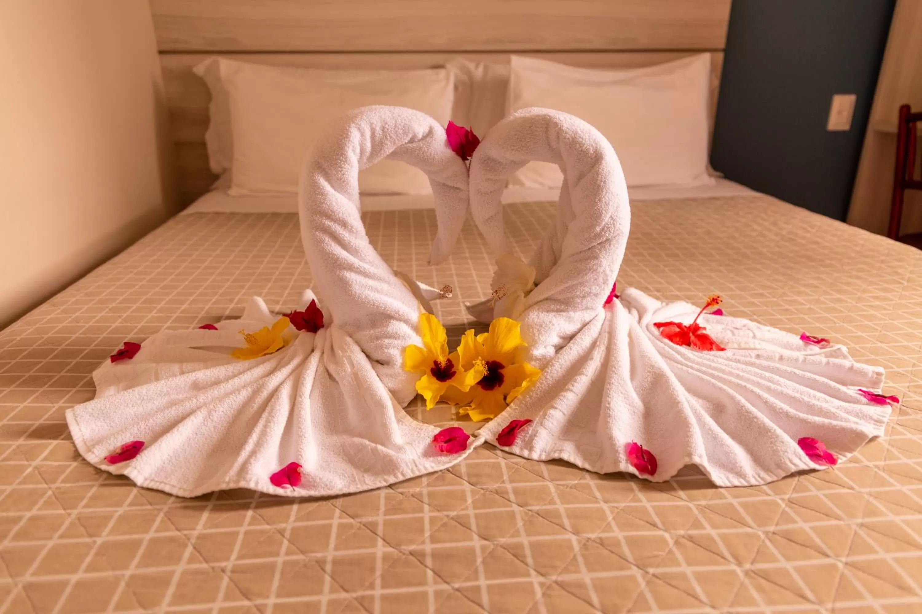 Bed in Pousada Mariluz