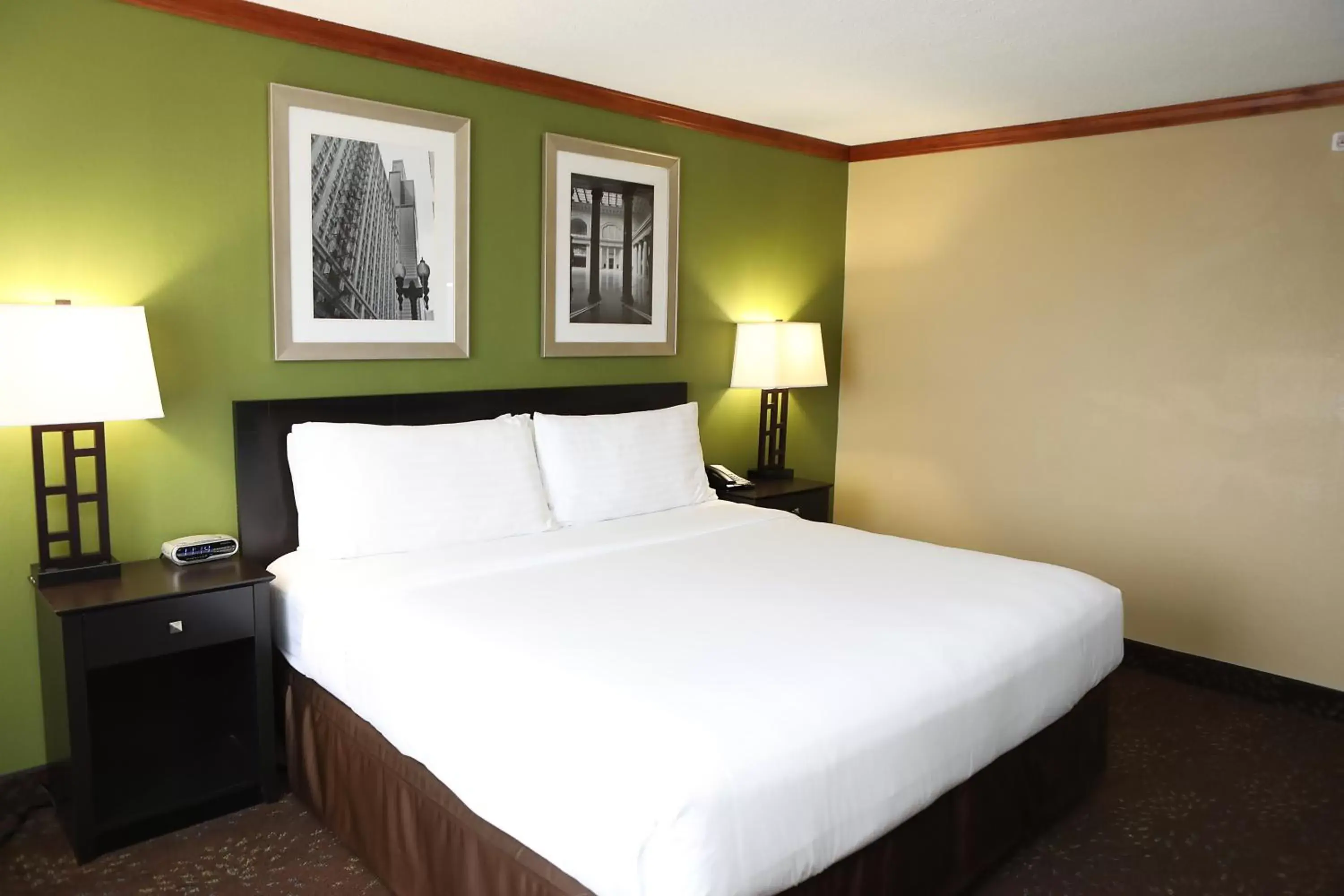 Bathroom, Bed in Holiday Inn Chicago/Oak Brook, an IHG Hotel