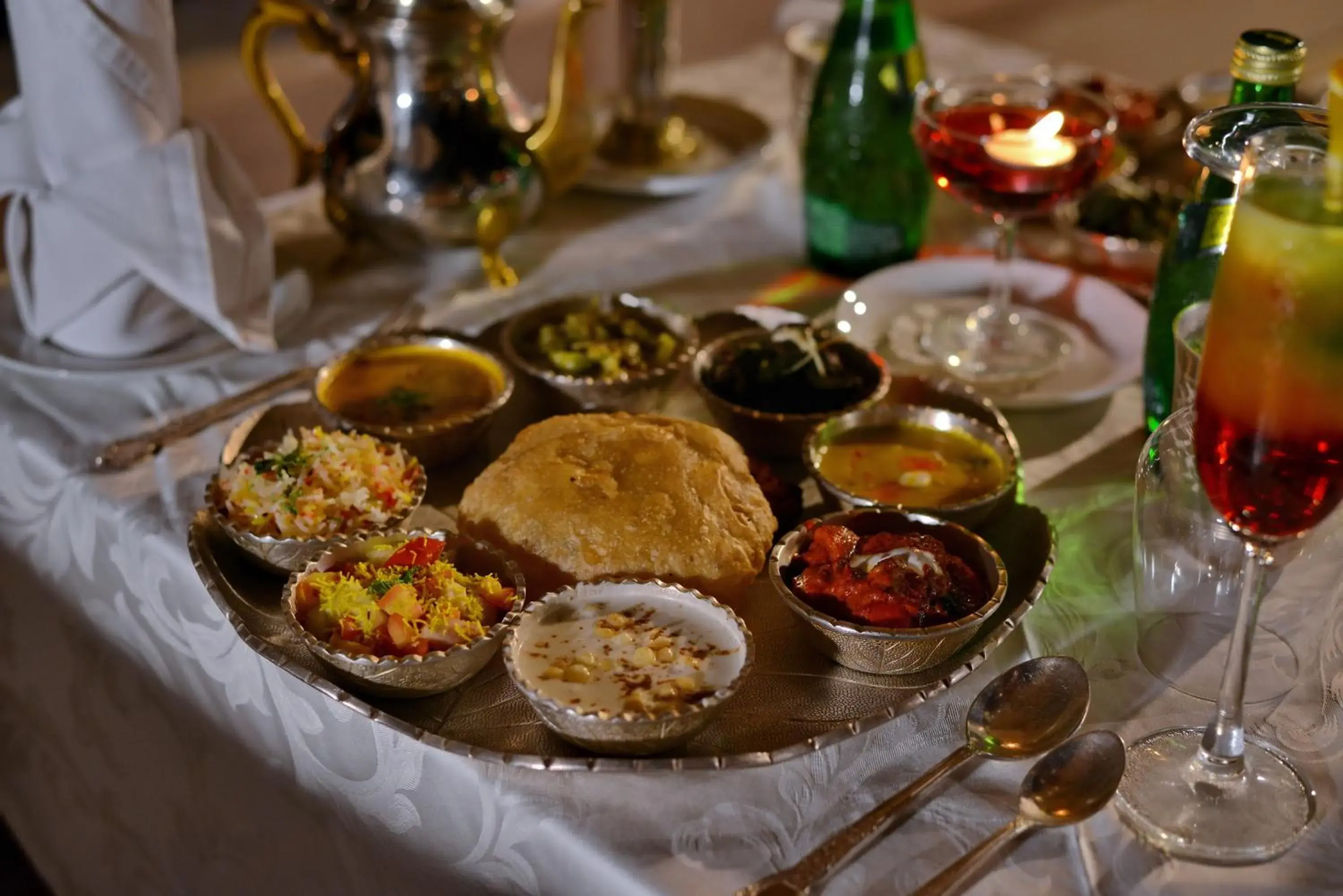 Food and drinks in BrijRama Palace, Varanasi by the Ganges