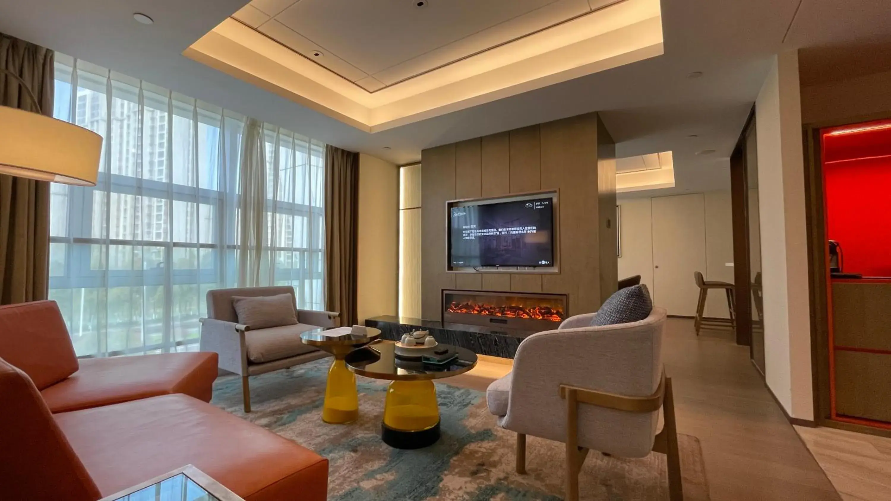 Living room, Seating Area in Radisson Suzhou