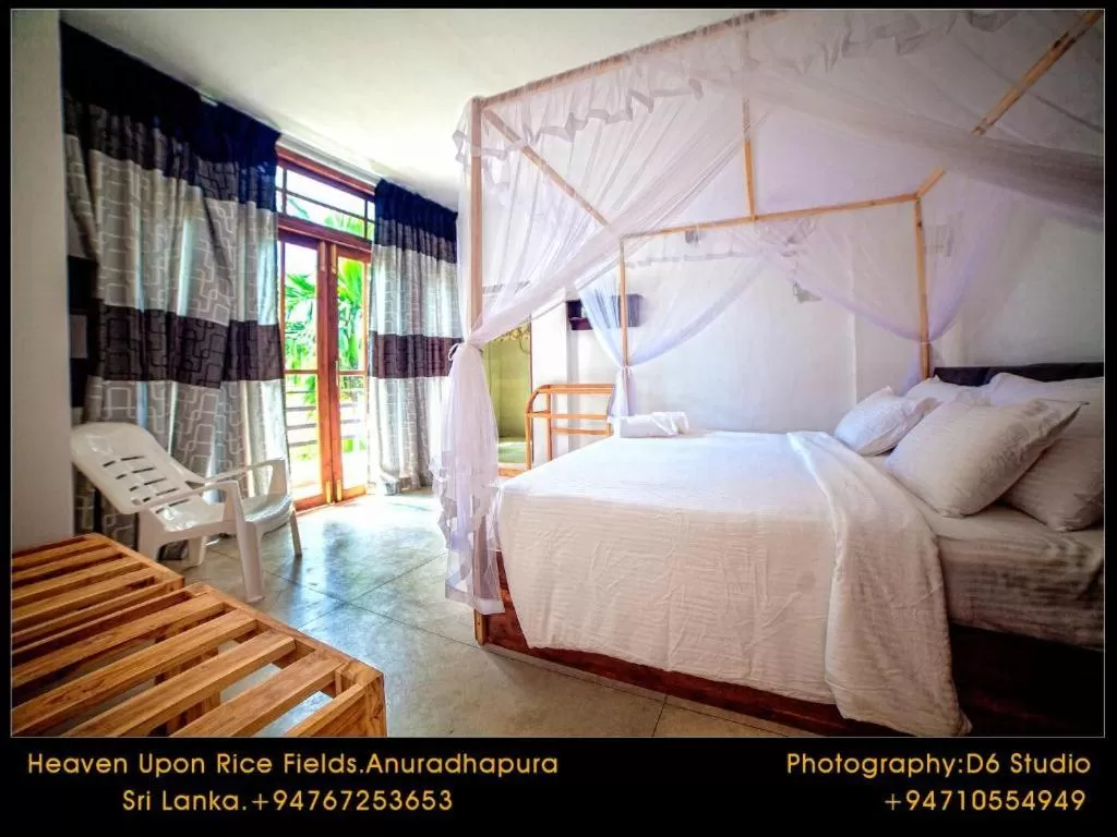 Bedroom, Bed in Heaven Upon Rice Fields