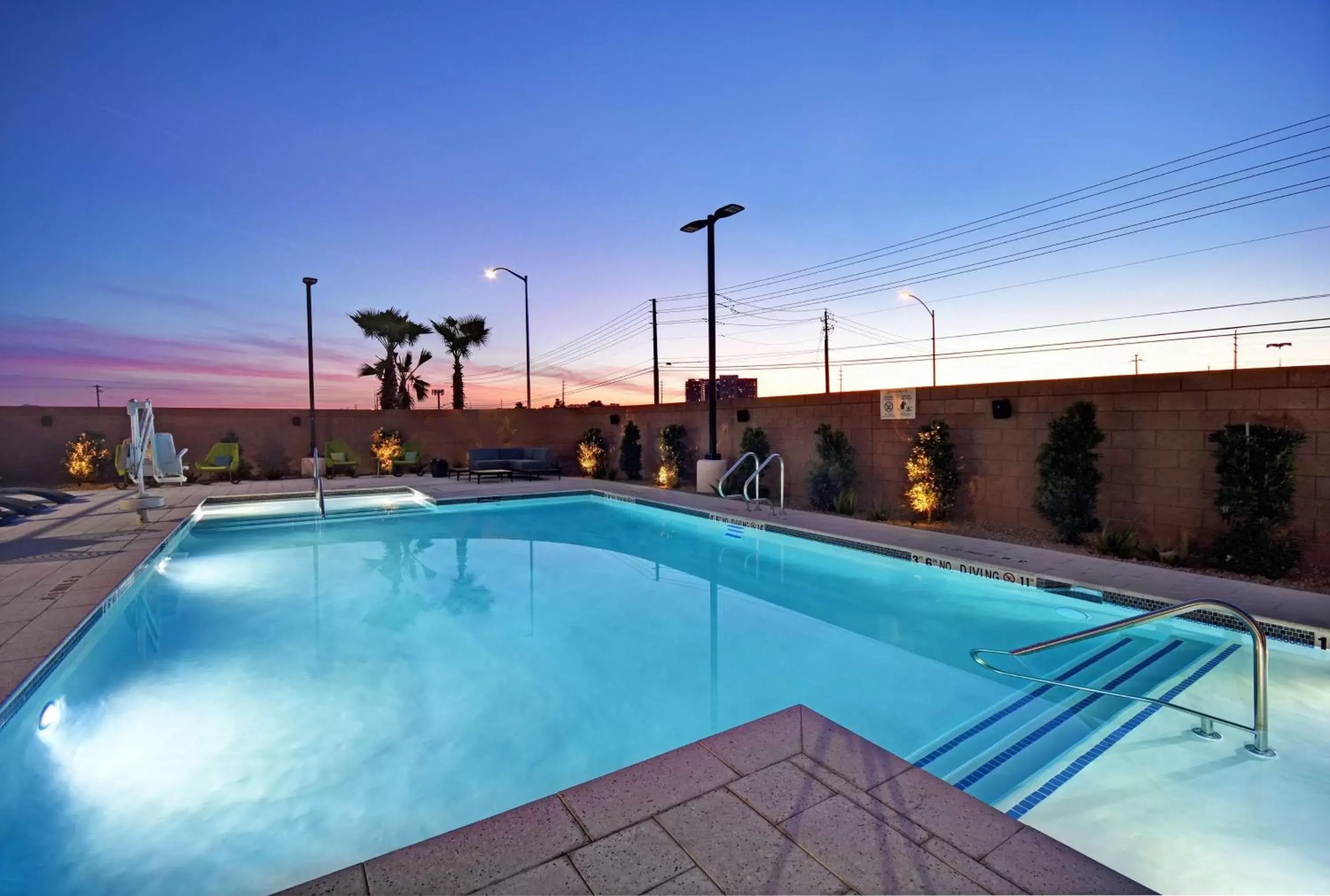 Pool view, Swimming Pool in Hampton Inn Las Vegas Strip South, NV 89123