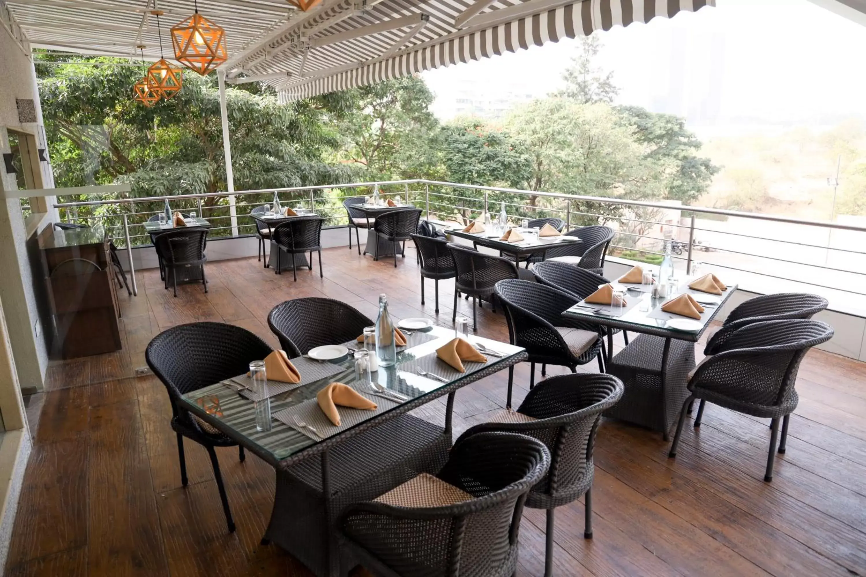 Patio, Restaurant/Places to Eat in Royal Orchid Golden Suites Pune