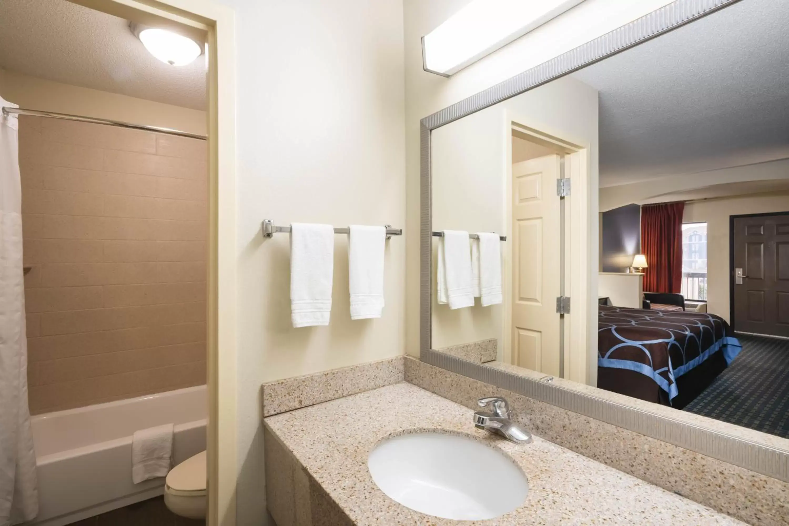 Bathroom in Days Inn by Wyndham Clarksville North EXIT 4