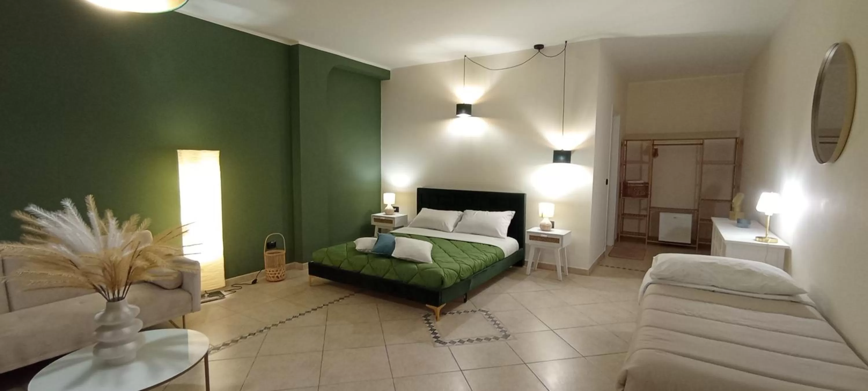 Bed, Seating Area in Villa Kirù