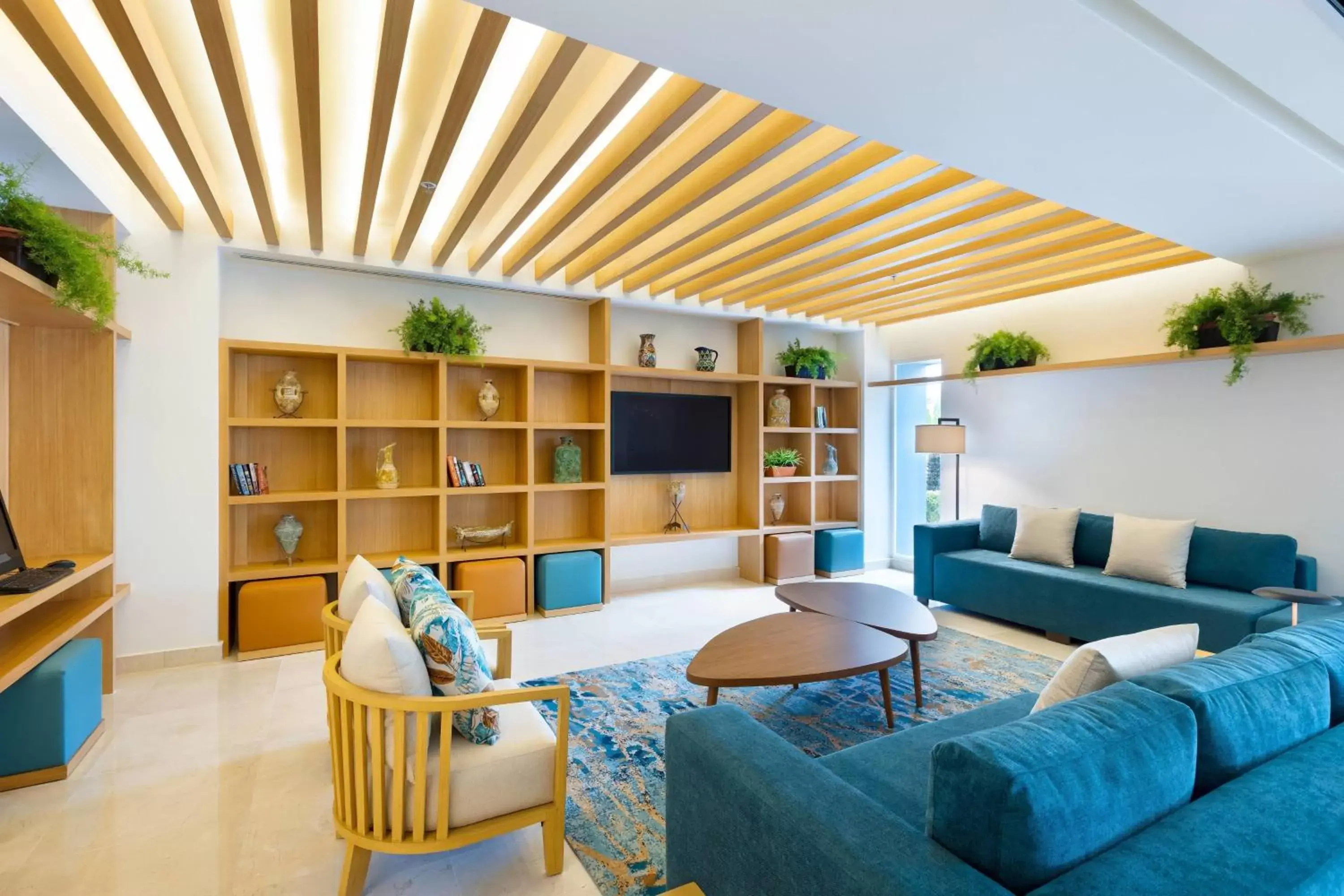 Lobby or reception, Seating Area in Courtyard by Marriott Cancun Airport