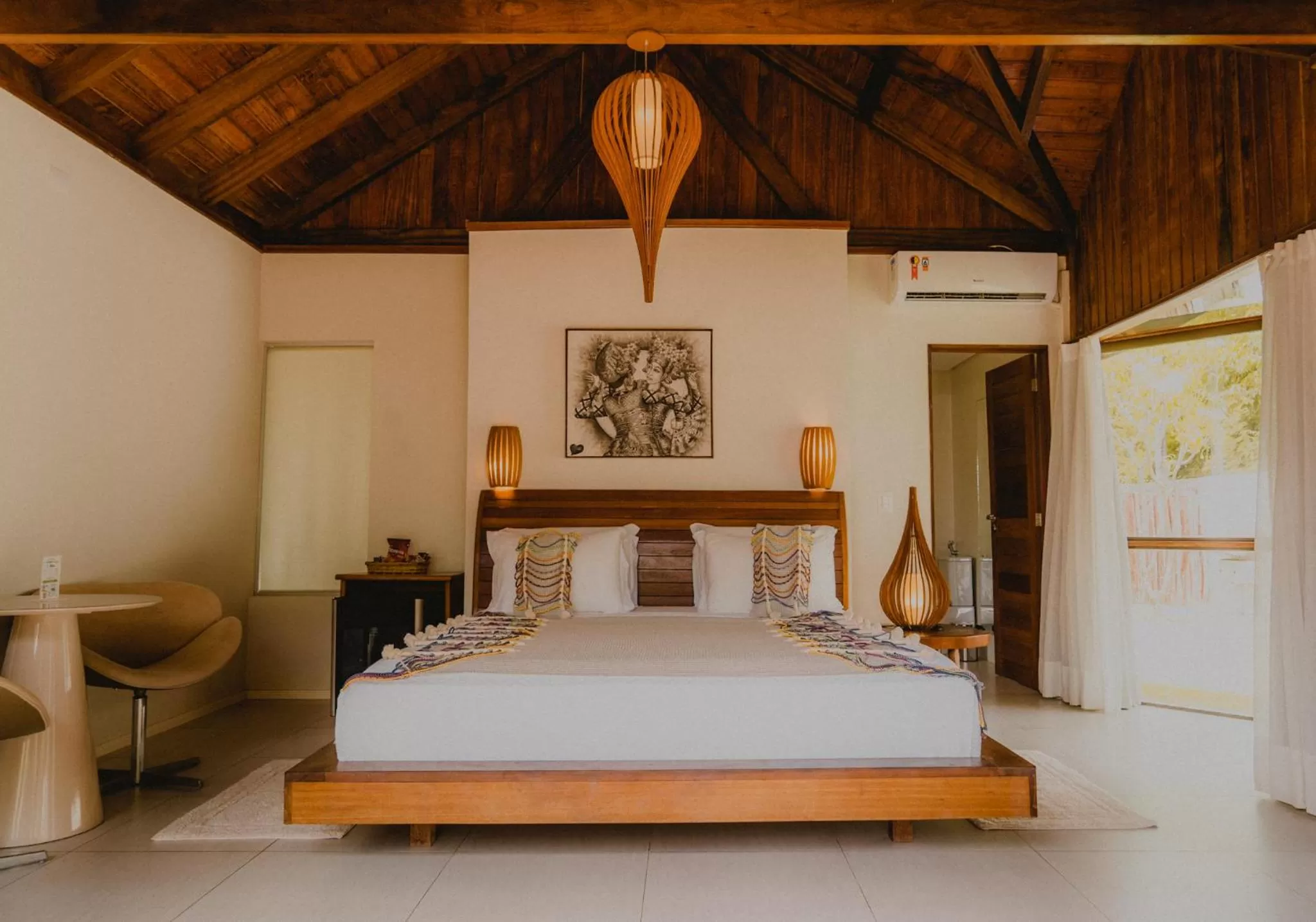 Bed in Pousada Rangai