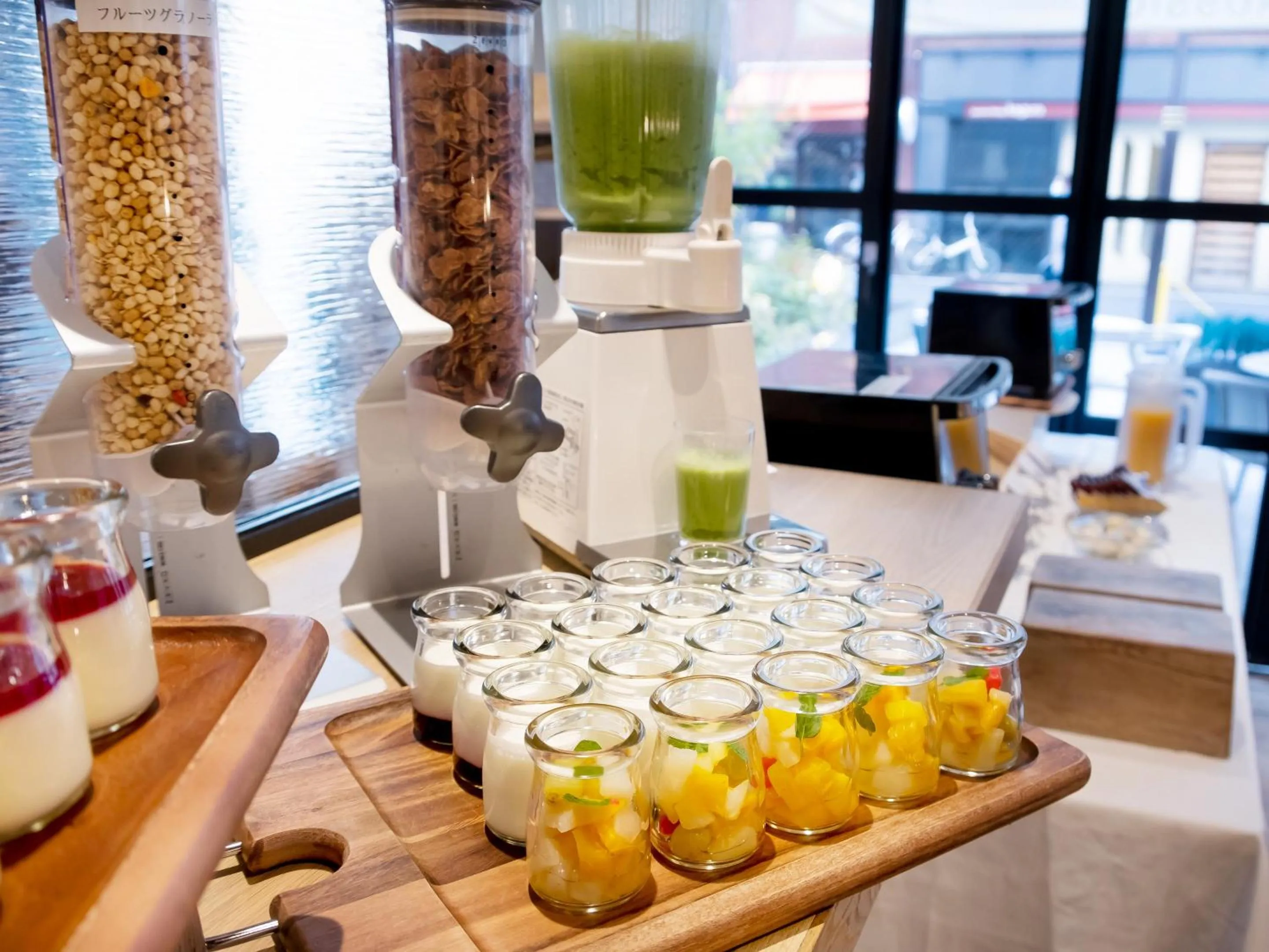 Buffet breakfast in Quintessa Hotel Osaka Shinsaibashi Comic & Books