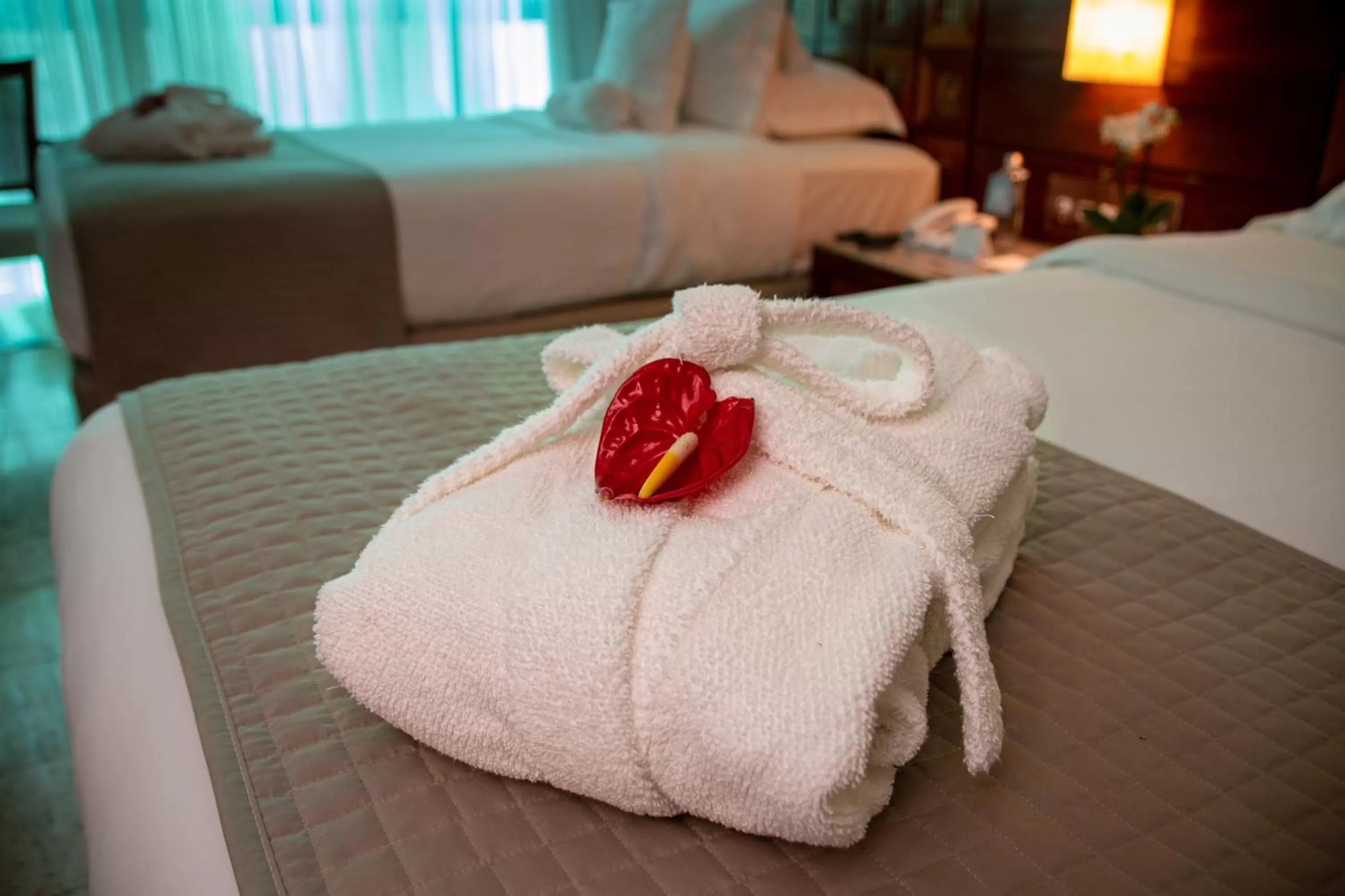 Decorative detail, Bed in Hotel Atlante Plaza