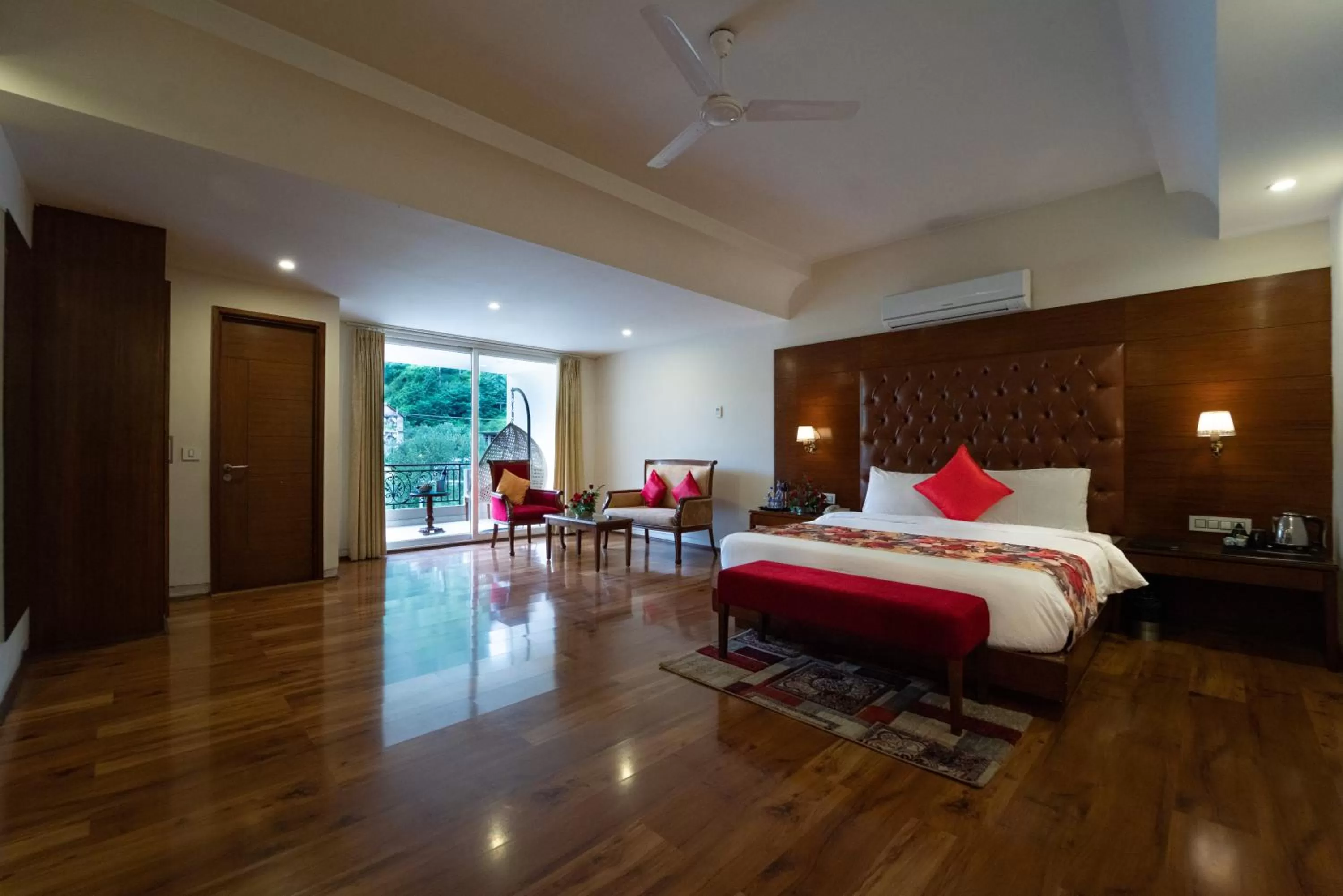 Bed in The Allure Grand Resort -A Majestic Riverside Retreat