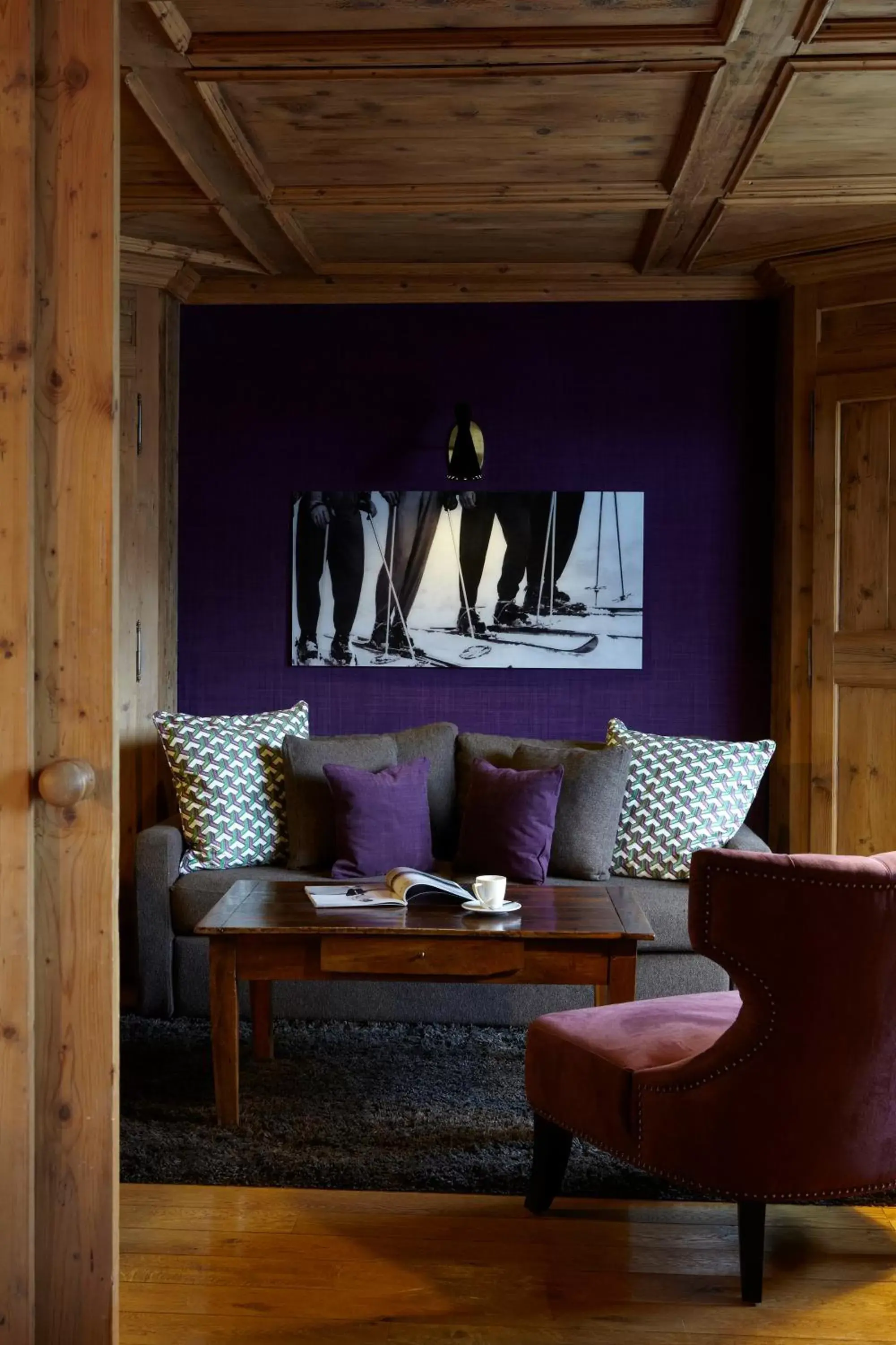 Living room in Hotel Mont Blanc Megève