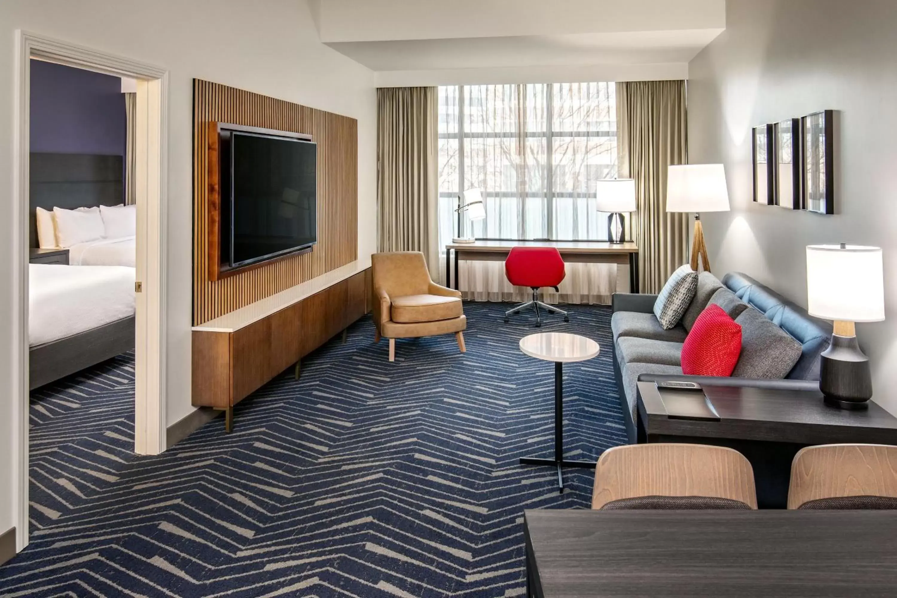 Bedroom, Seating Area in Residence Inn by Marriott Boston Cambridge