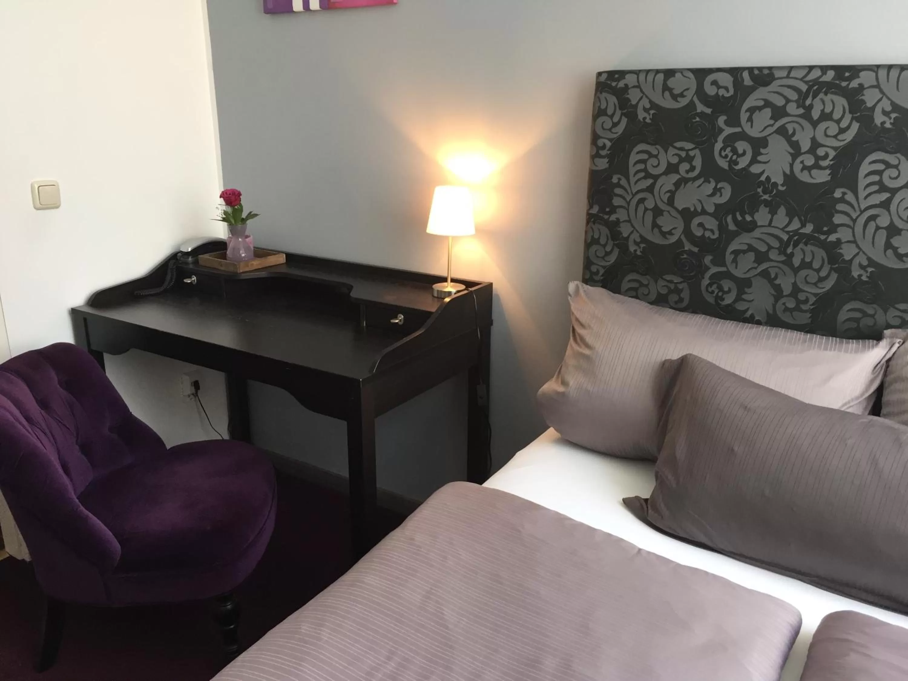 Decorative detail, Bed in Hotel Heddernheimer Hof