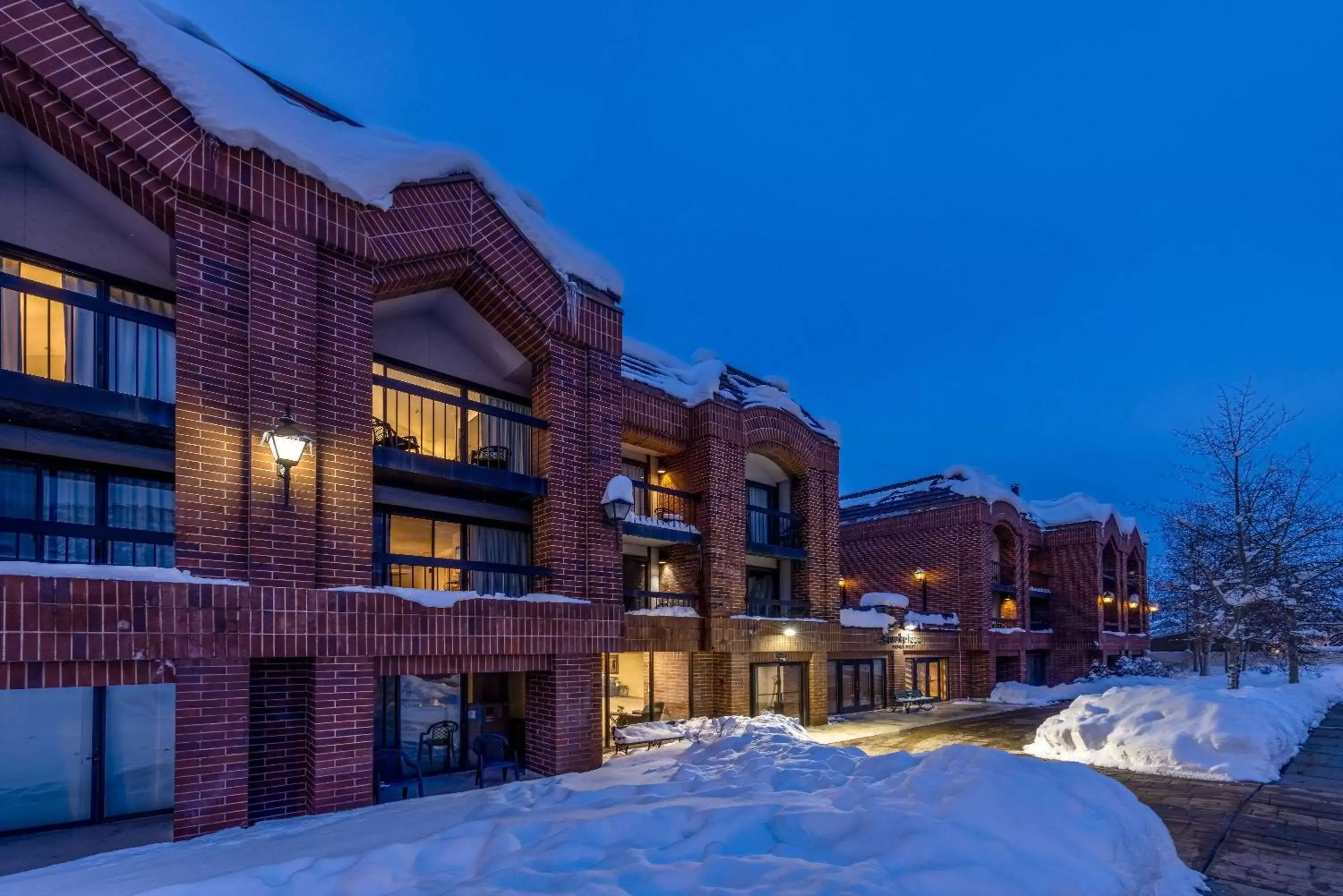 Property building, Winter in Park Plaza Resort Park City, a Ramada by Wyndham