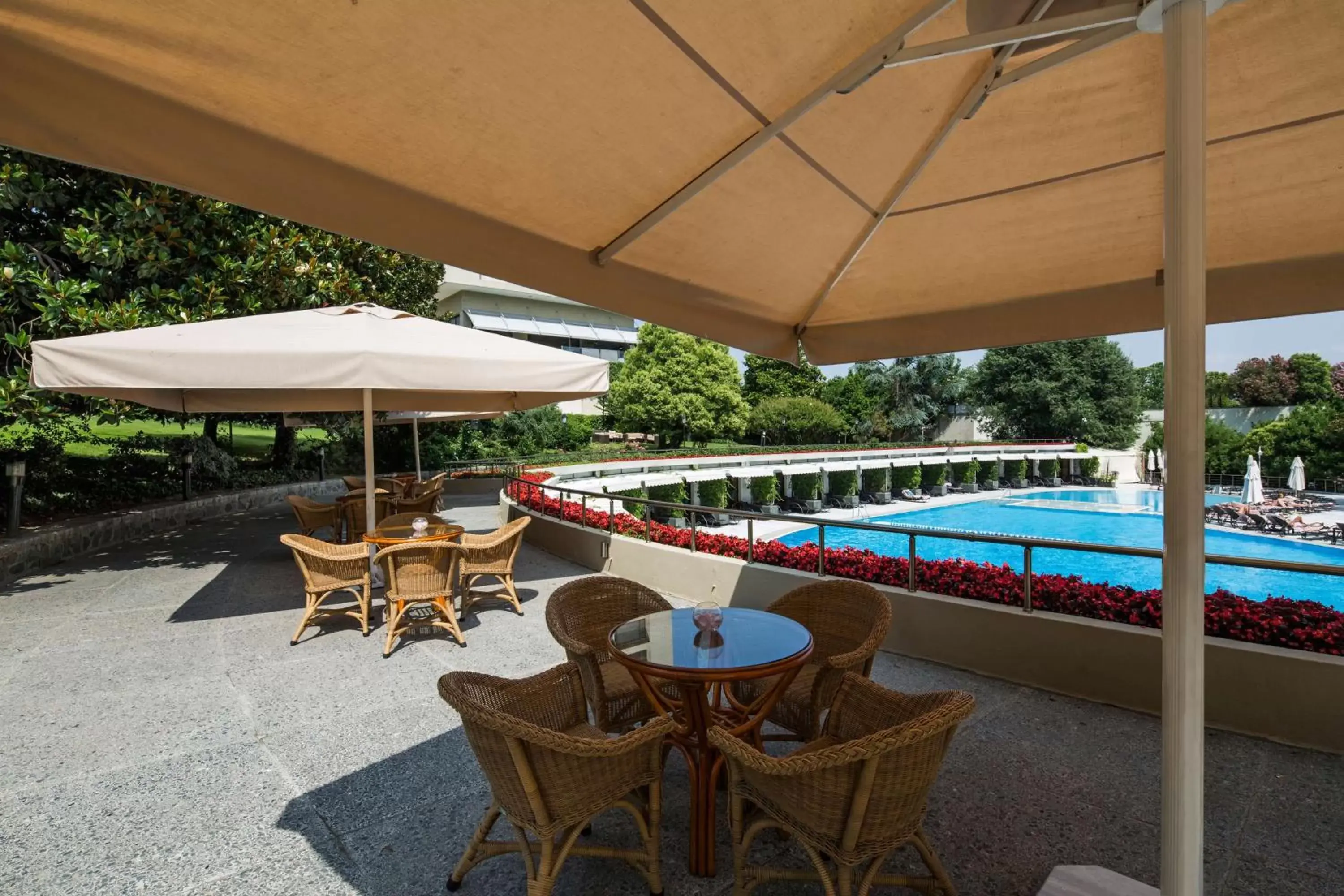 Pool view in Hilton Istanbul Bosphorus