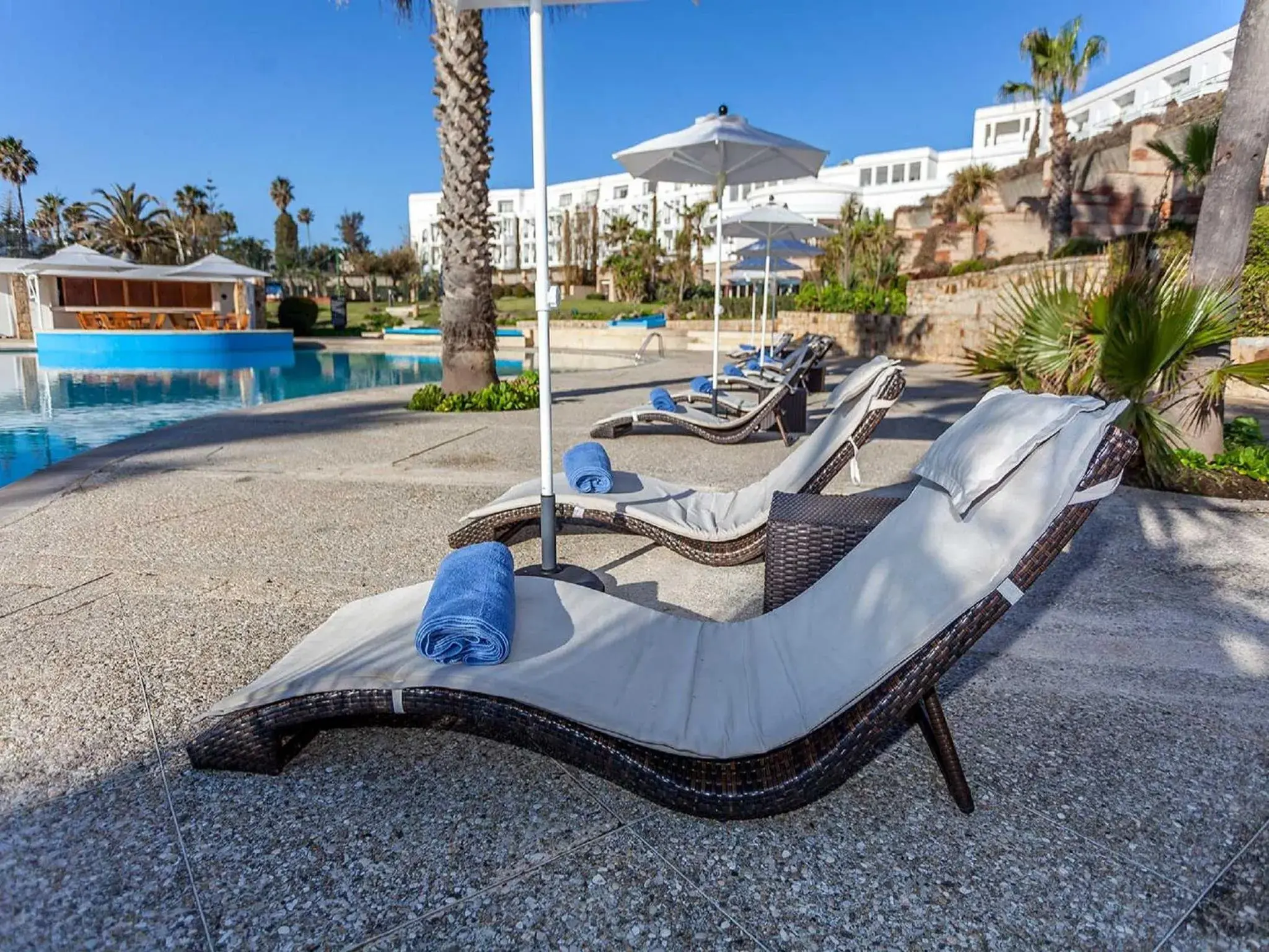 Seating area, Swimming Pool in Marina Smir Hotel & Spa