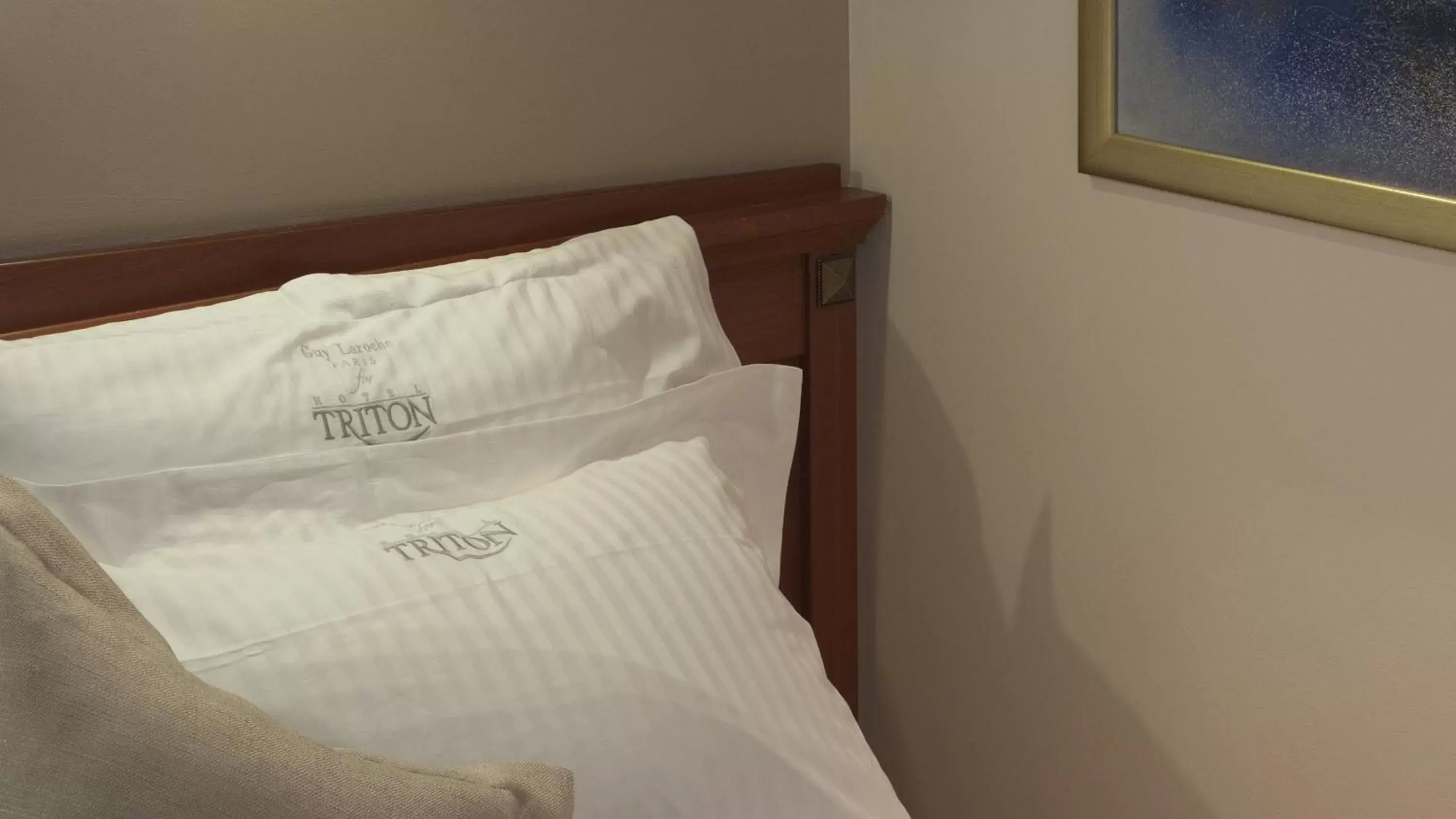 Decorative detail, Bed in Triton Hotel Piraeus