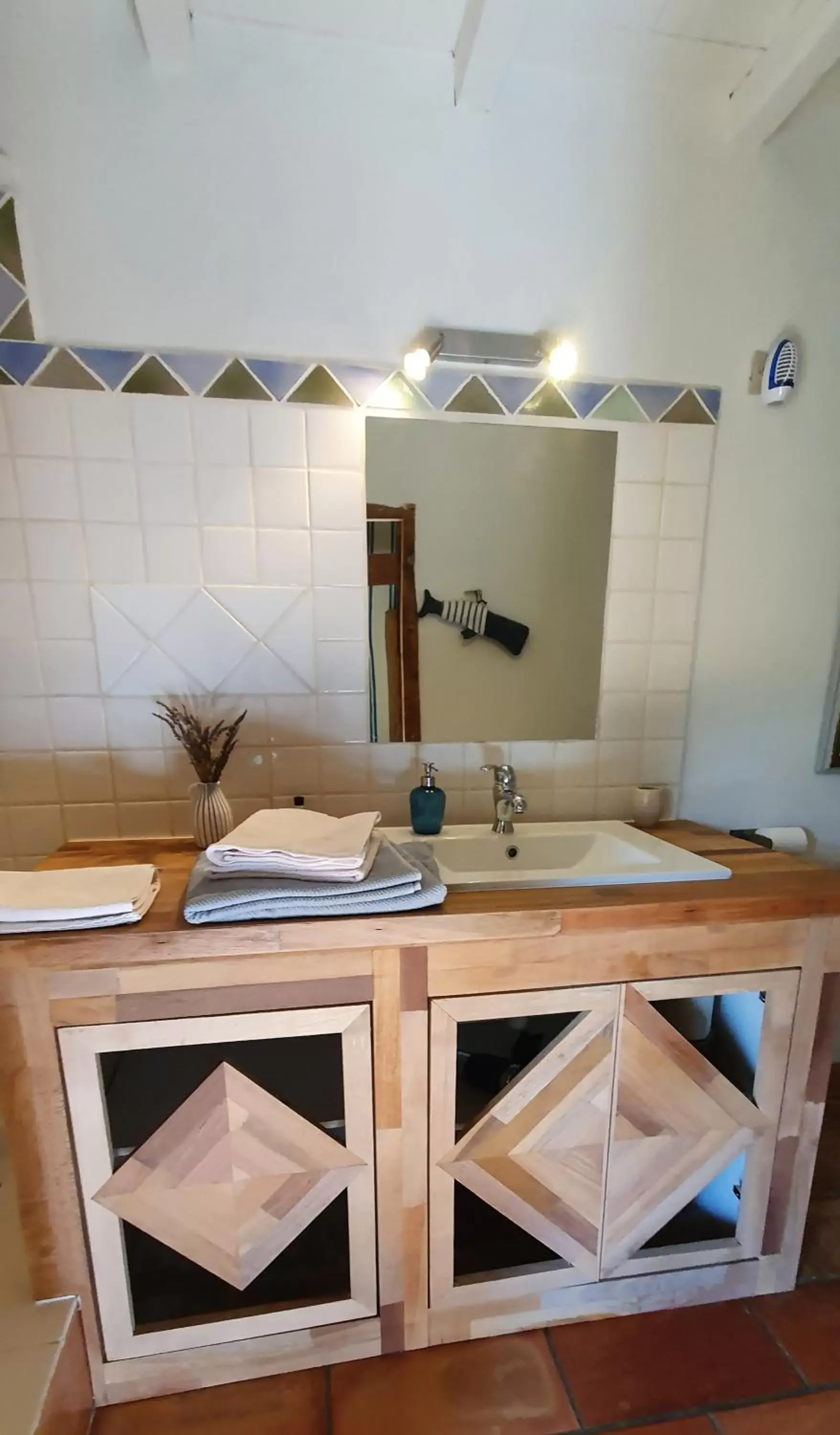 Bathroom, Kitchen/Kitchenette in Aux berges du pont du gard