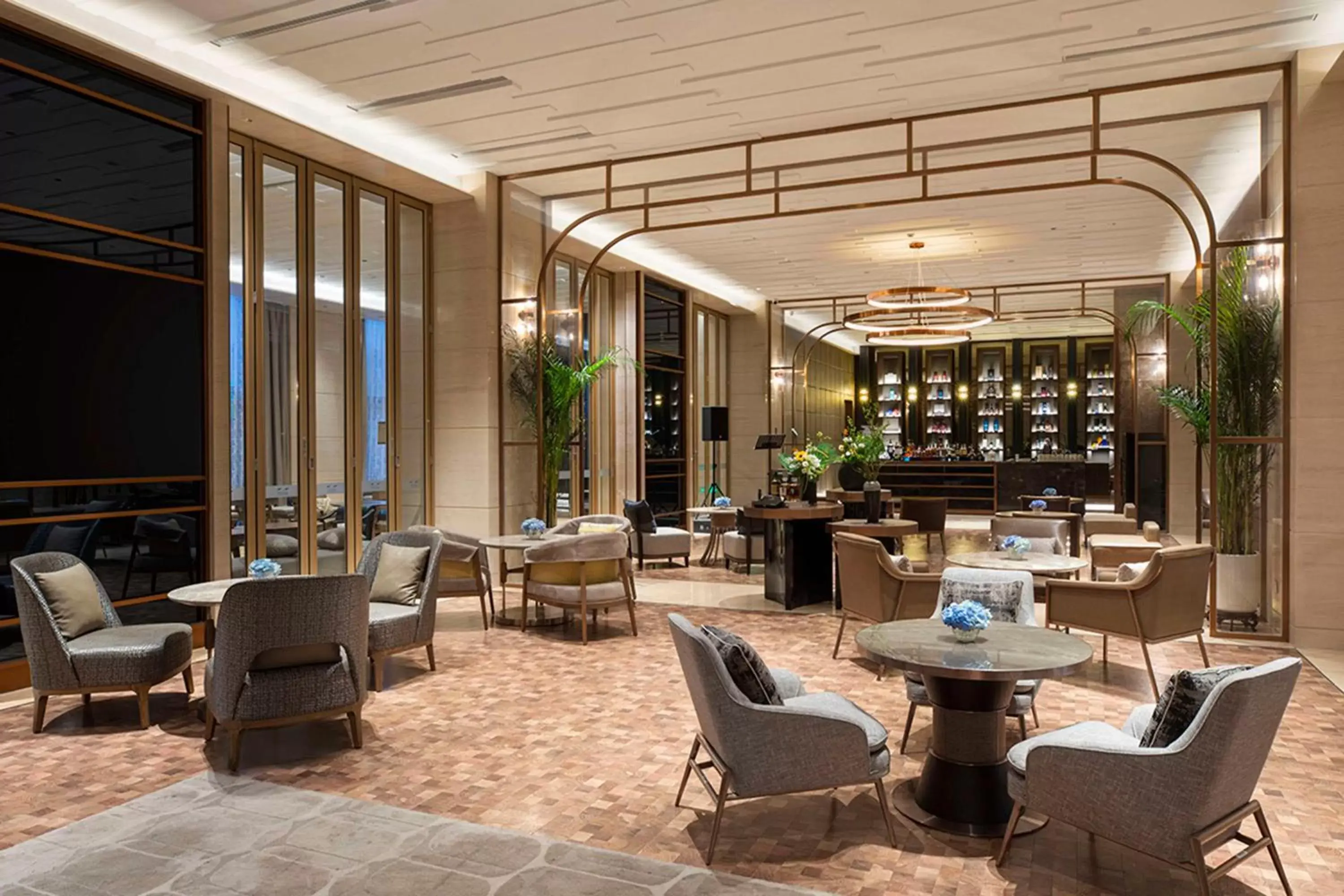 Lounge or bar, Restaurant/Places to Eat in Hilton Nanjing