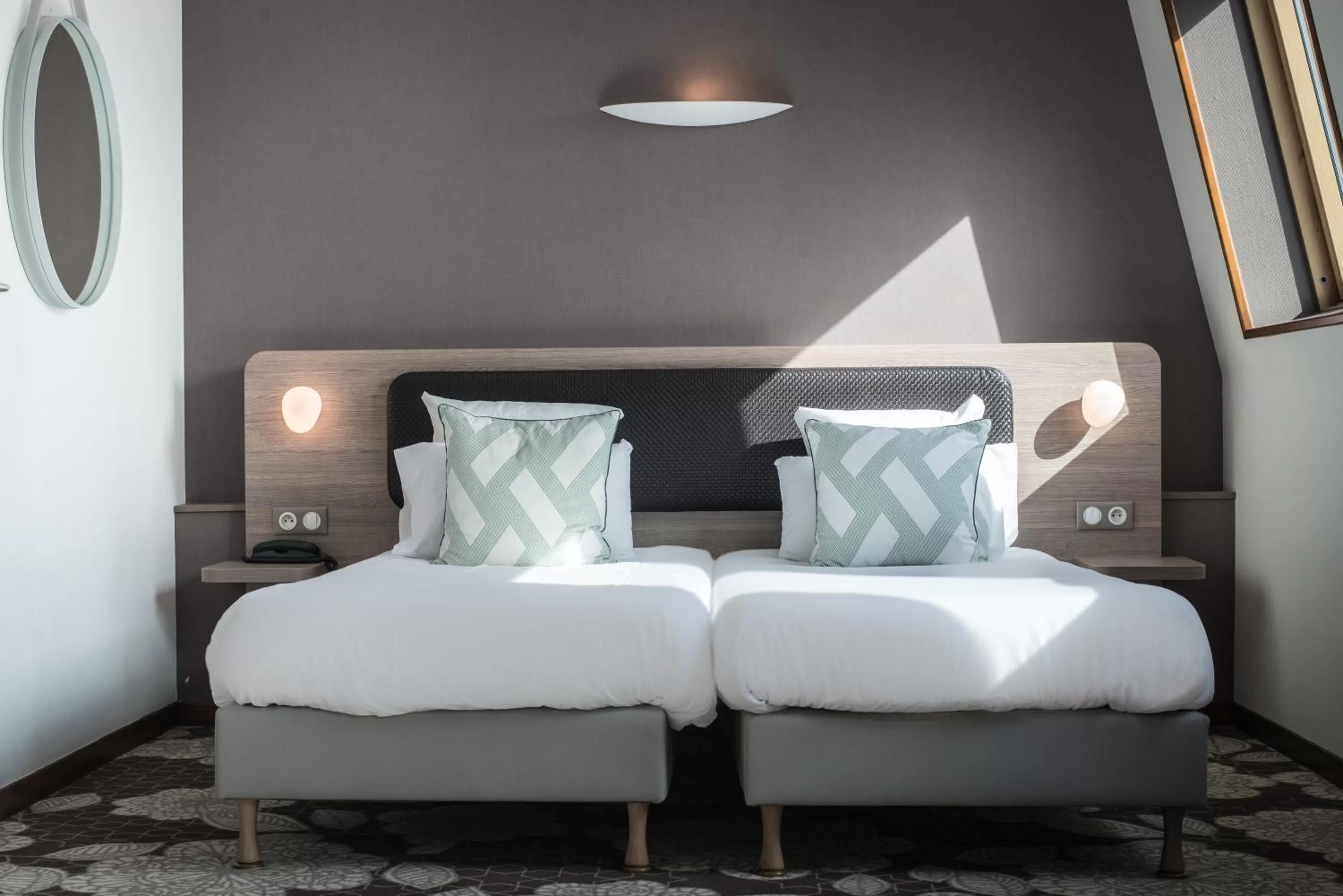 Bed in Hôtel Restaurant Vaillant proche Europapark Rulantica