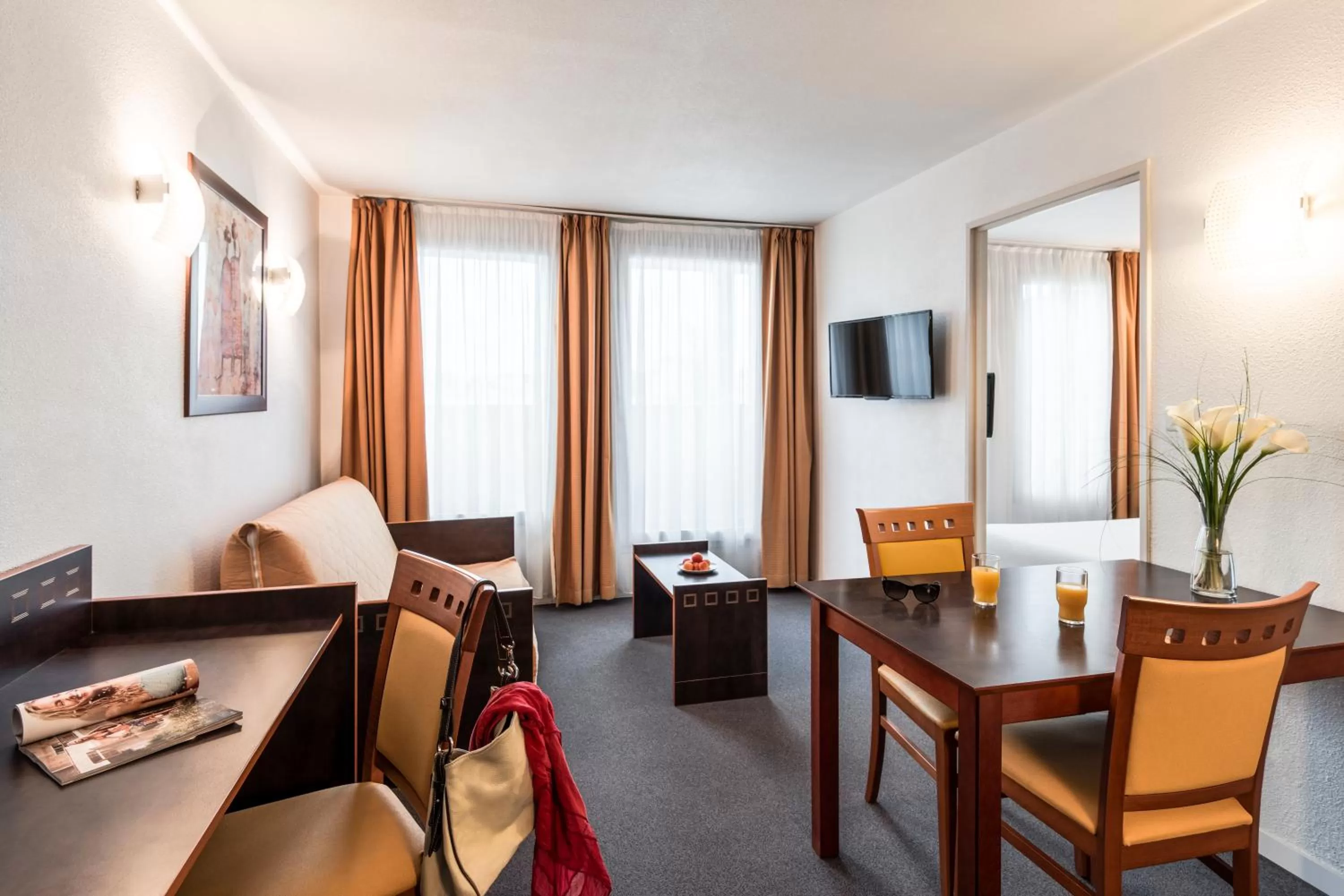 Bedroom in Aparthotel Adagio Access Toulouse Jolimont